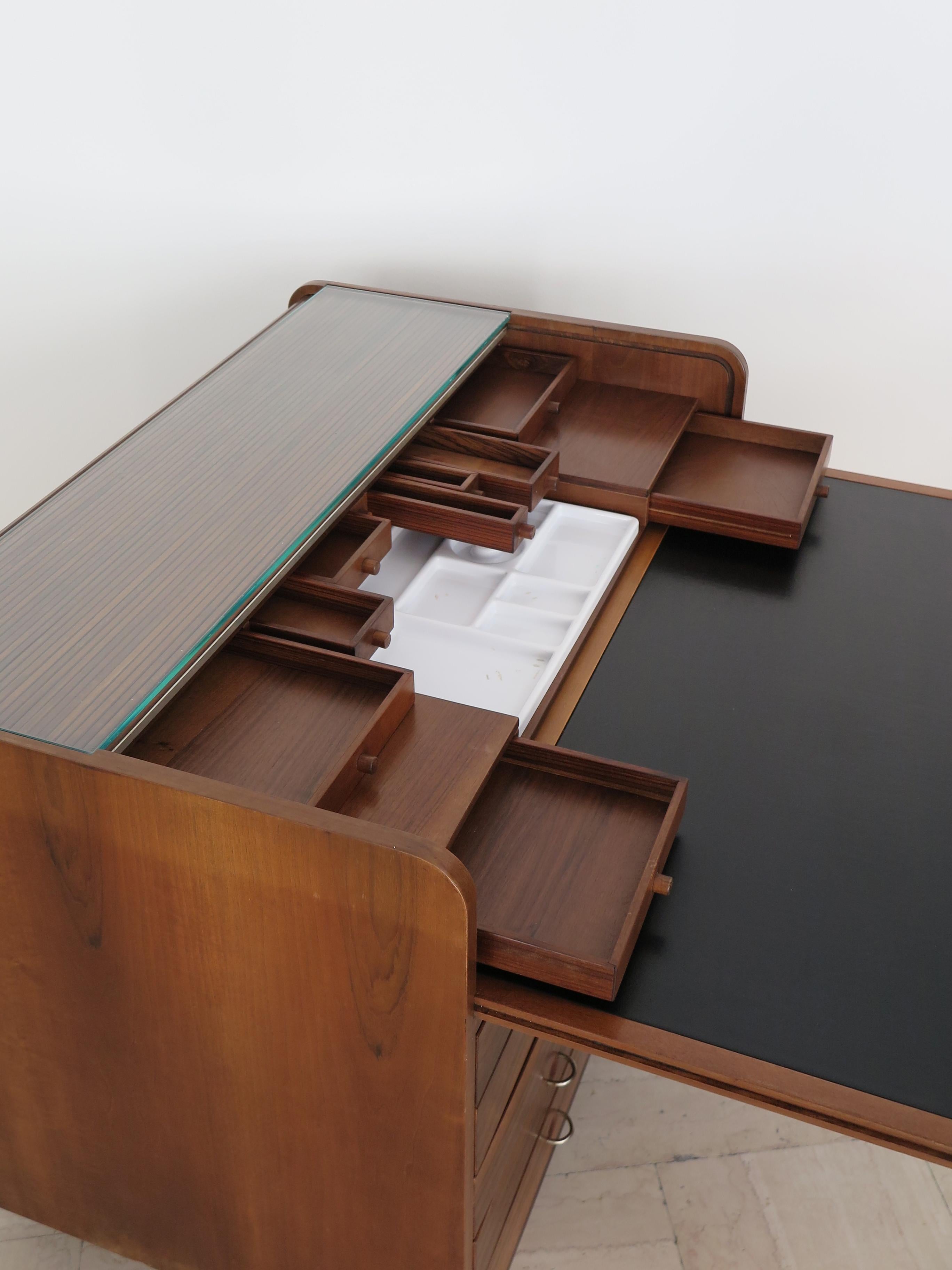 Gianfranco Frattini for Bernini Italian Walnut Segretaire Chest of Drawers, 1997 5
