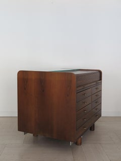 Gianfranco Frattini for Bernini Italian Walnut Segretaire Chest of Drawers, 1997
