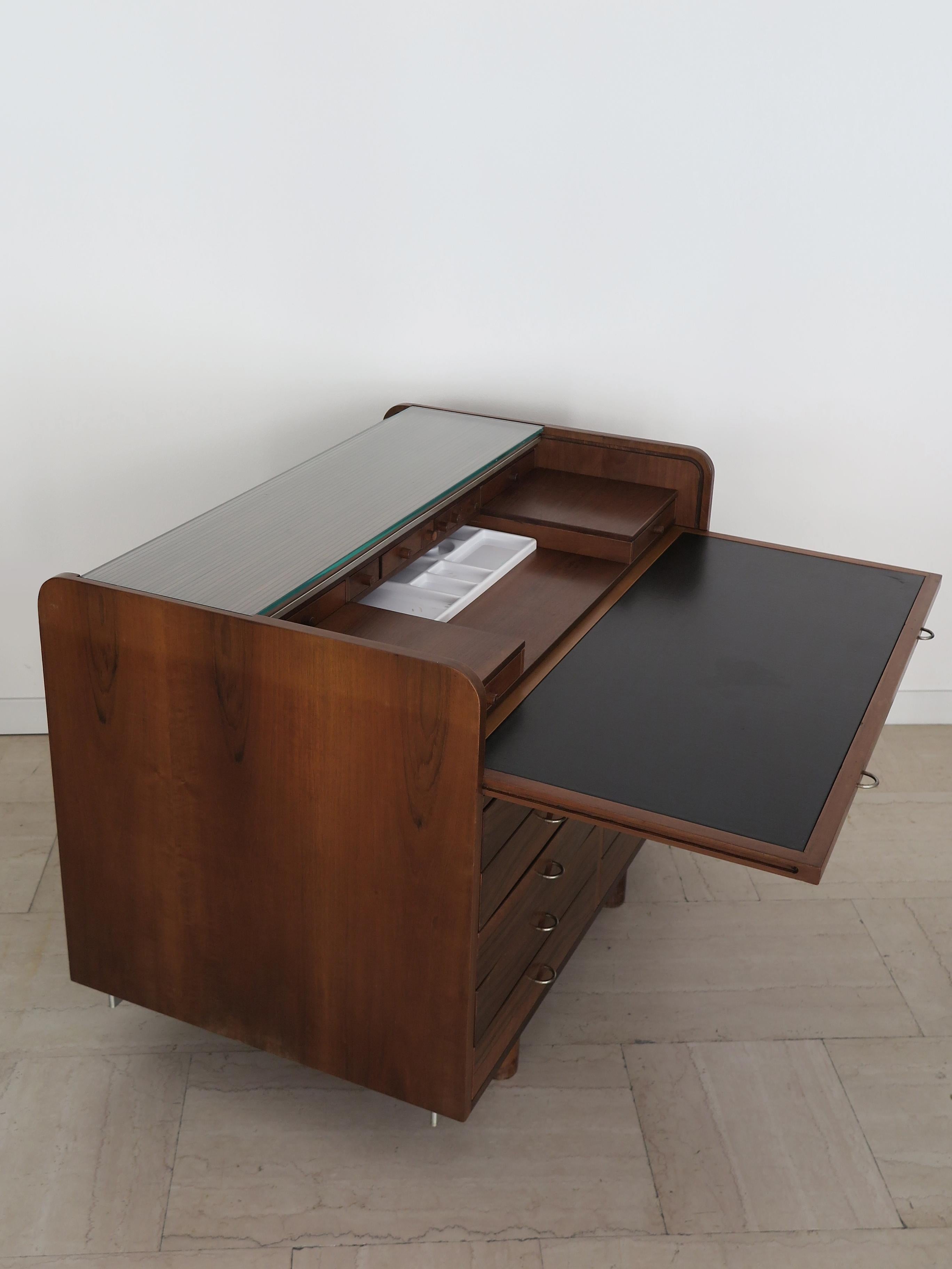 Gianfranco Frattini for Bernini Italian Walnut Segretaire Chest of Drawers, 1997 3