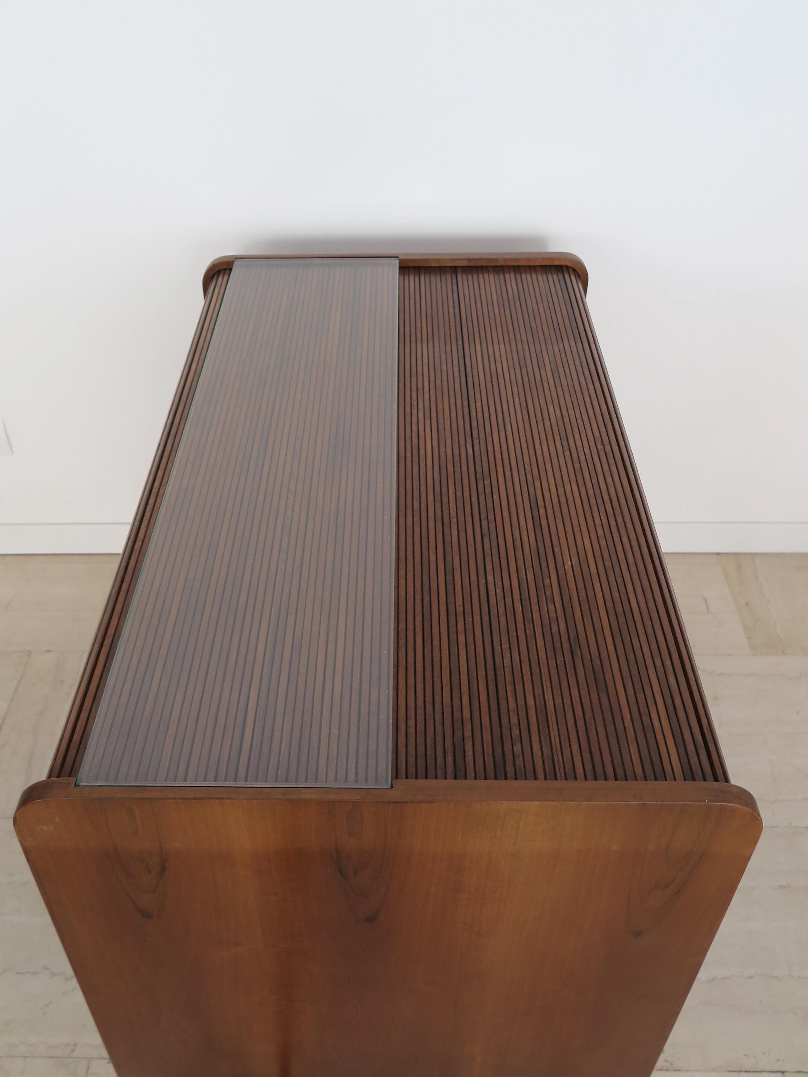 Gianfranco Frattini for Bernini Italian Walnut Segretaire Chest of Drawers, 1997 4