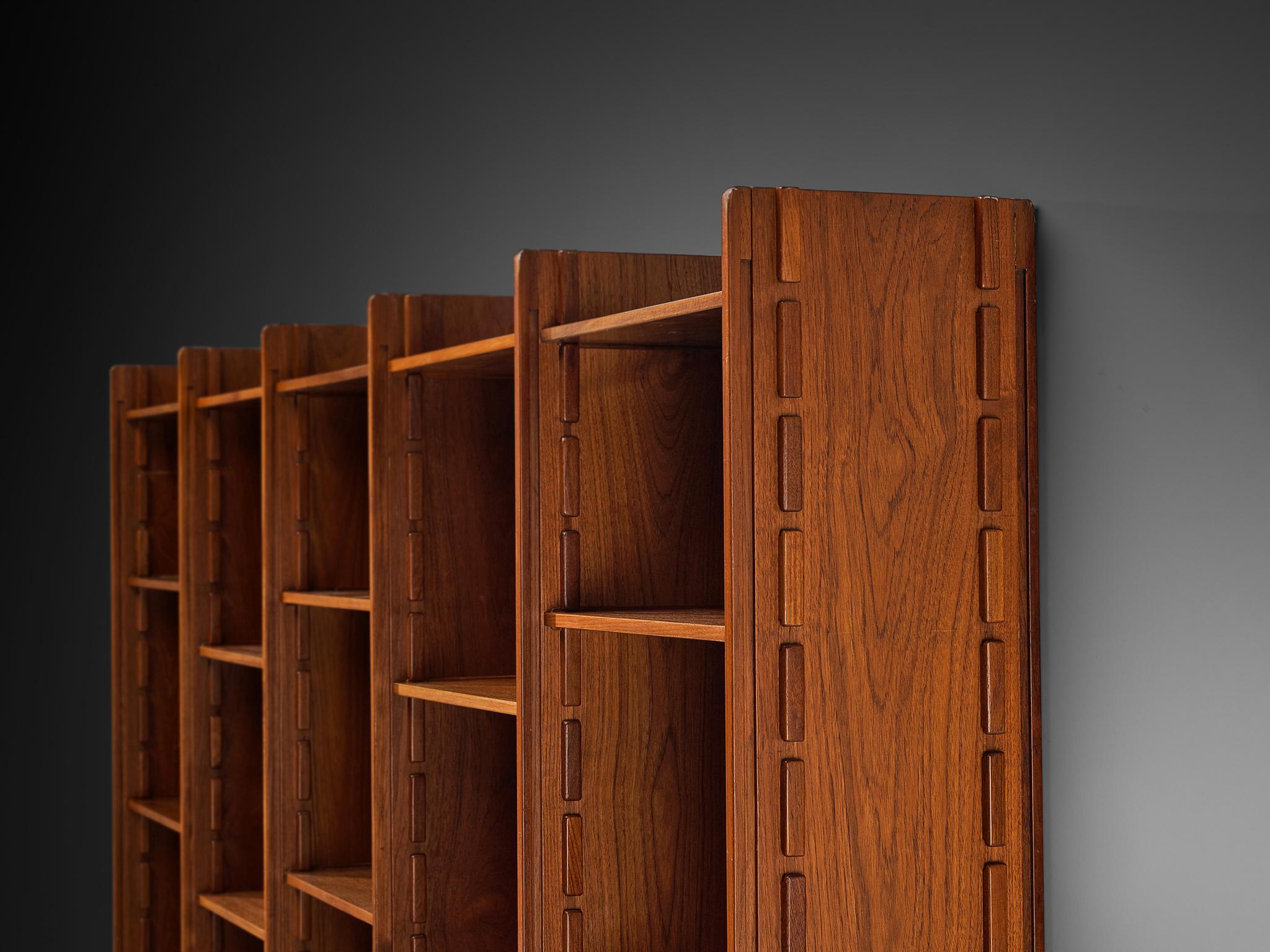 Italian Gianfranco Frattini for Bernini Large Bookcase in Teak