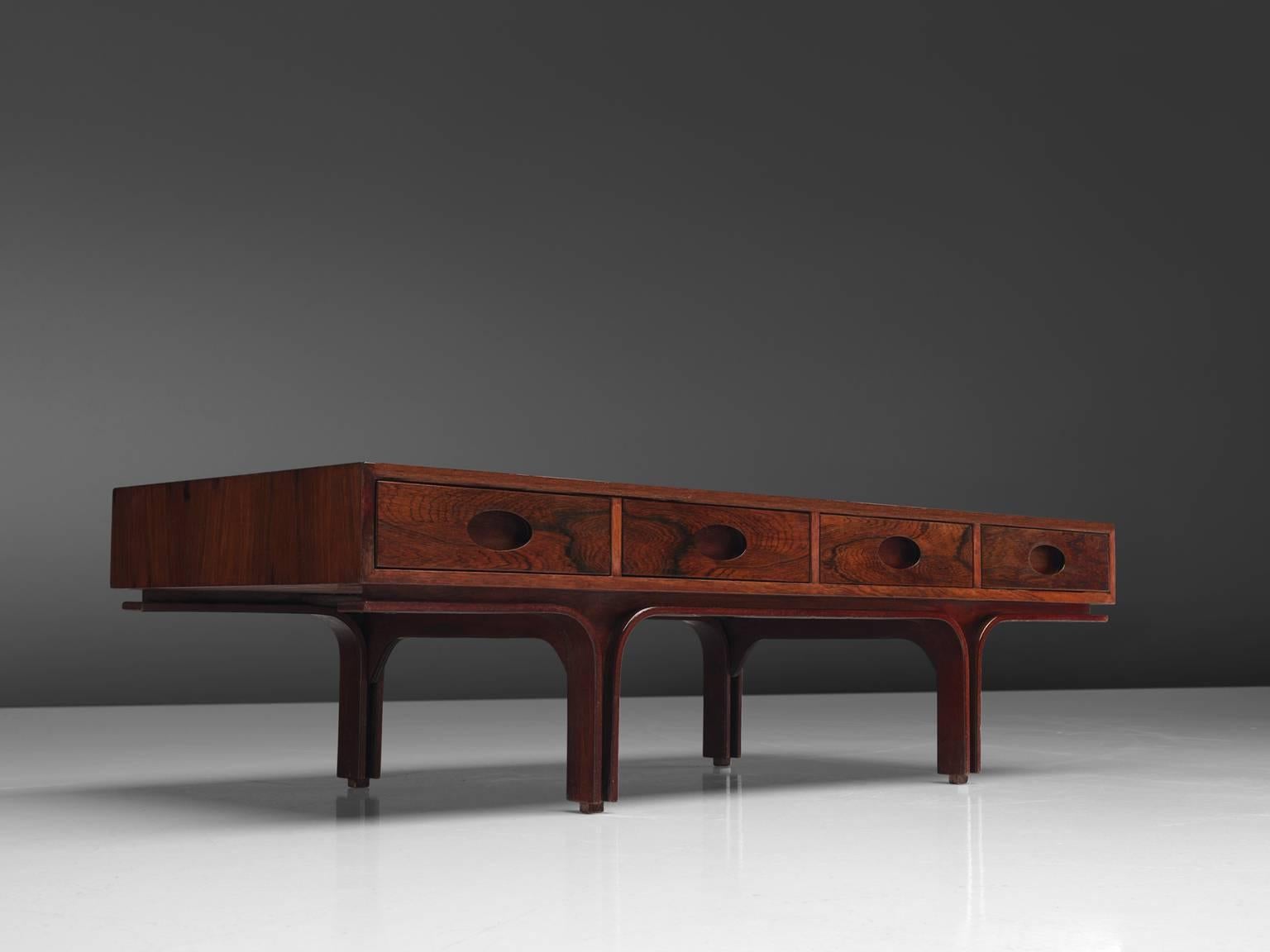 Mid-Century Modern Gianfranco Frattini for Bernini Coffee Table in Rosewood