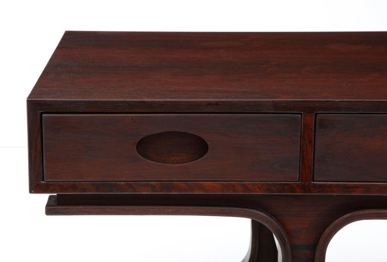 Gianfranco Frattini for Bernini Pair of Rosewood Side or Bedside Tables, 1950s For Sale 2