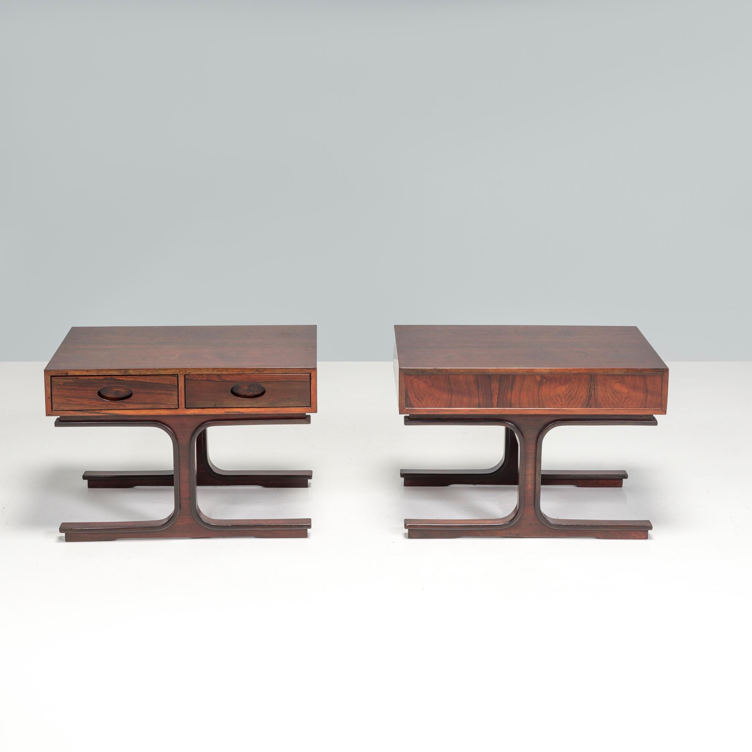  Gianfranco Frattini for Bernini Rosewood Bedside Tables, 1960s, Set of 2 1