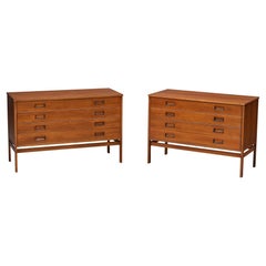 Gianfranco Frattini for Cantieri Carugati Chests of Drawers in Mahogany