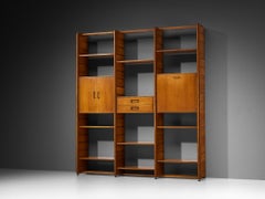 Große Bibliothek in Kirschbaumholz von Gianfranco Frattini für Cantieri Carugati