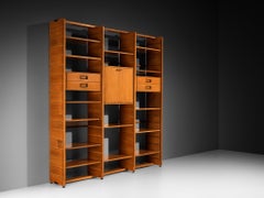 Gianfranco Frattini for Cantieri Carugati Large Library in Walnut