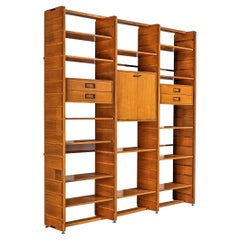 Gianfranco Frattini for Cantieri Carugati Large Library in Walnut