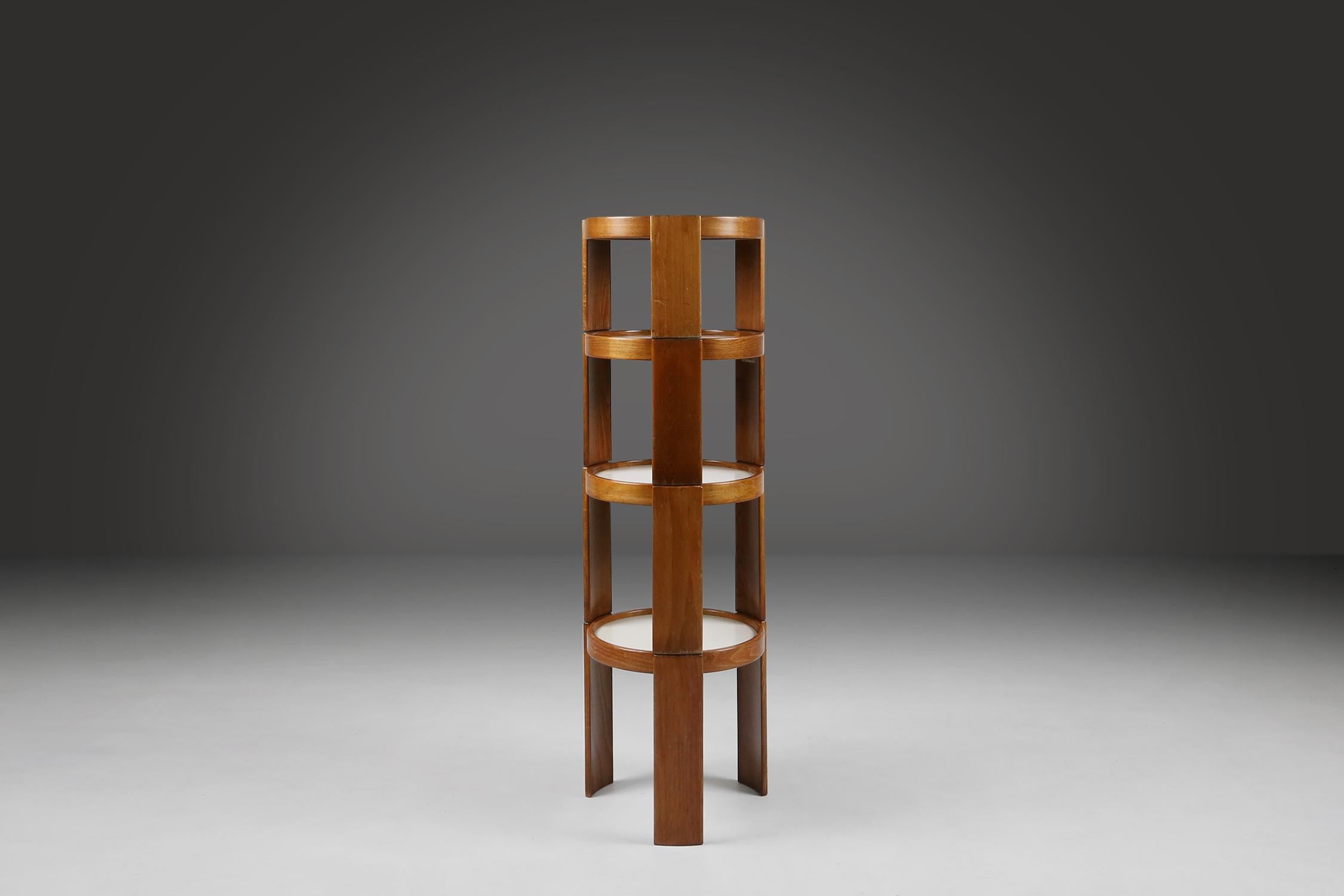 Mid-20th Century Gianfranco Frattini for Casina, Italy, 1966, early edition wooden nesting tables For Sale