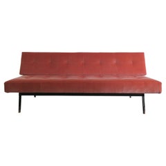 Canapé en velours italien du milieu du siècle dernier de Gianfranco Frattini pour Cassina, années 1950