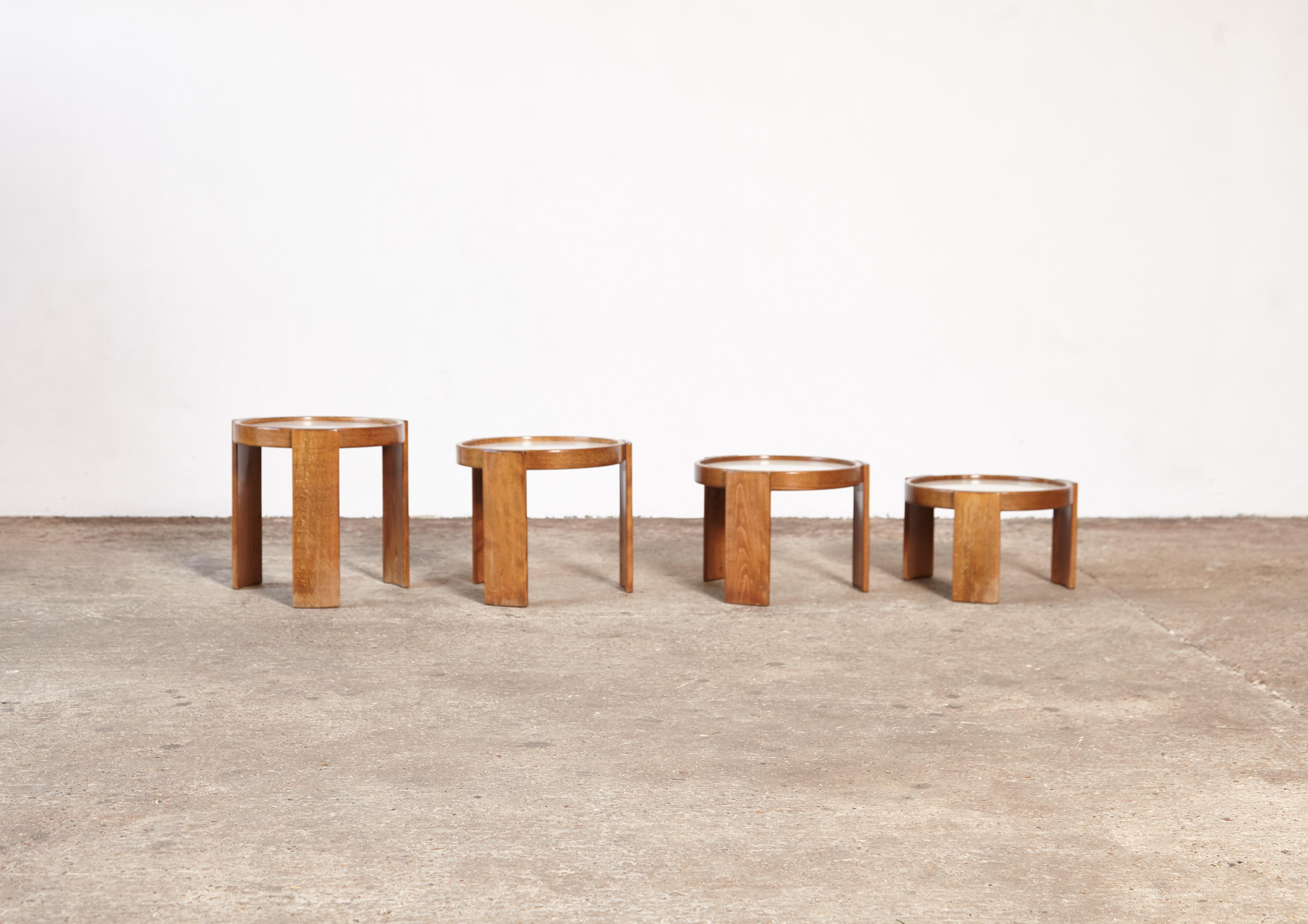 Italian Gianfranco Frattini for Cassina Nesting / Stacking Tables, Italy, 1970s