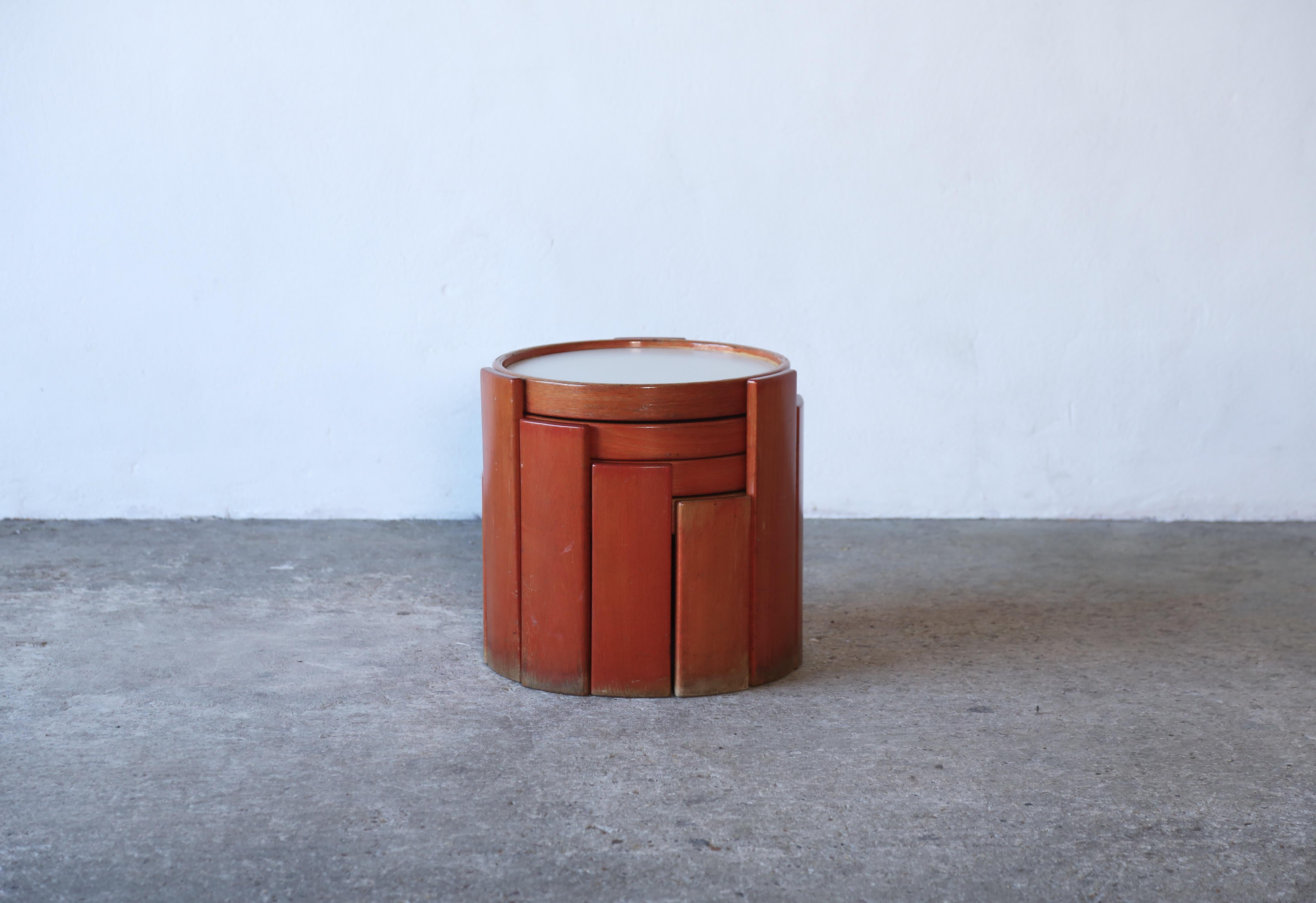 Italian Gianfranco Frattini for Cassina Nesting / Stacking Tables, Italy, 1970s