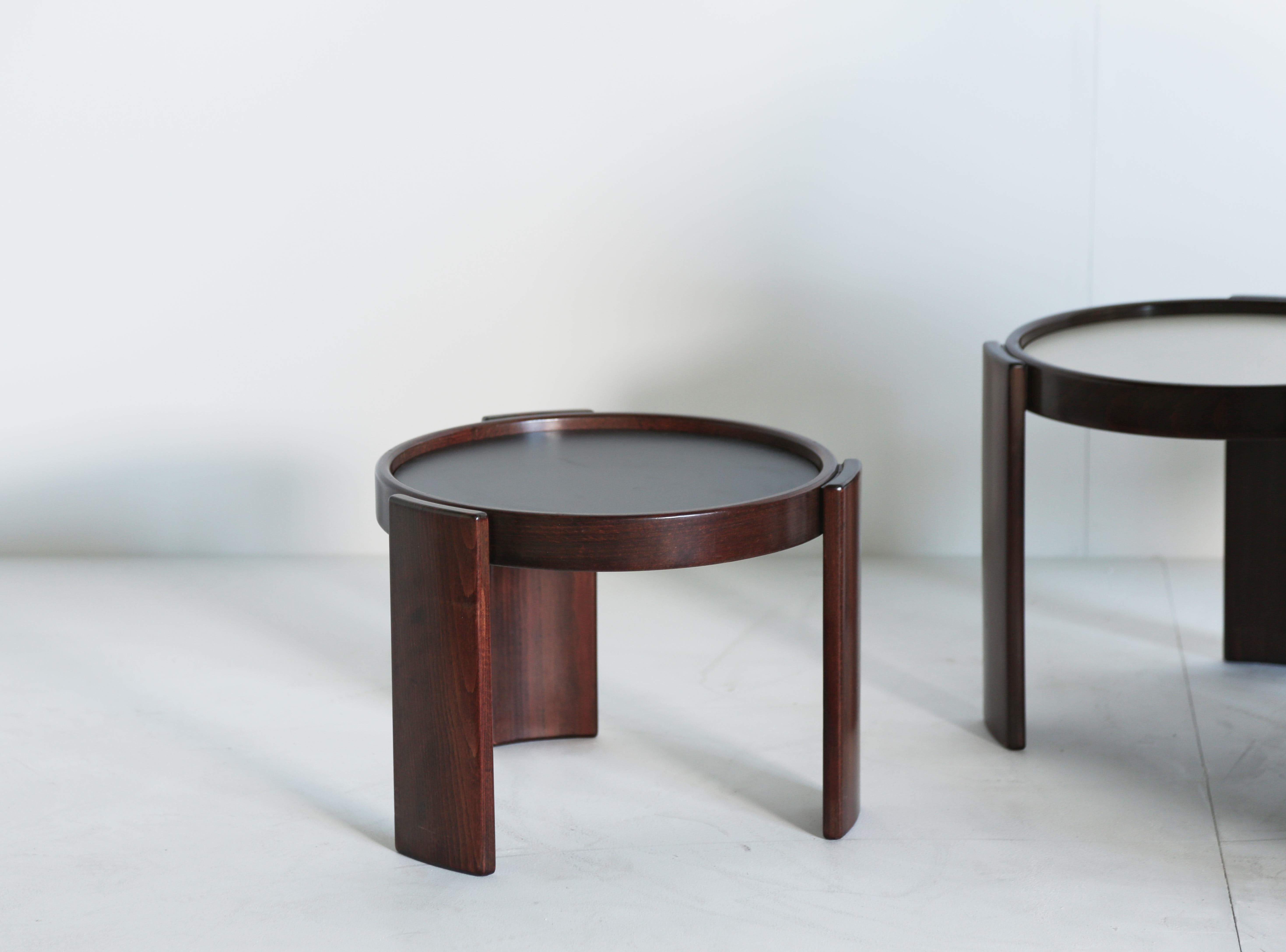 20th Century Gianfranco Frattini for Cassina Nesting / Stacking Tables, Italy, 1970s