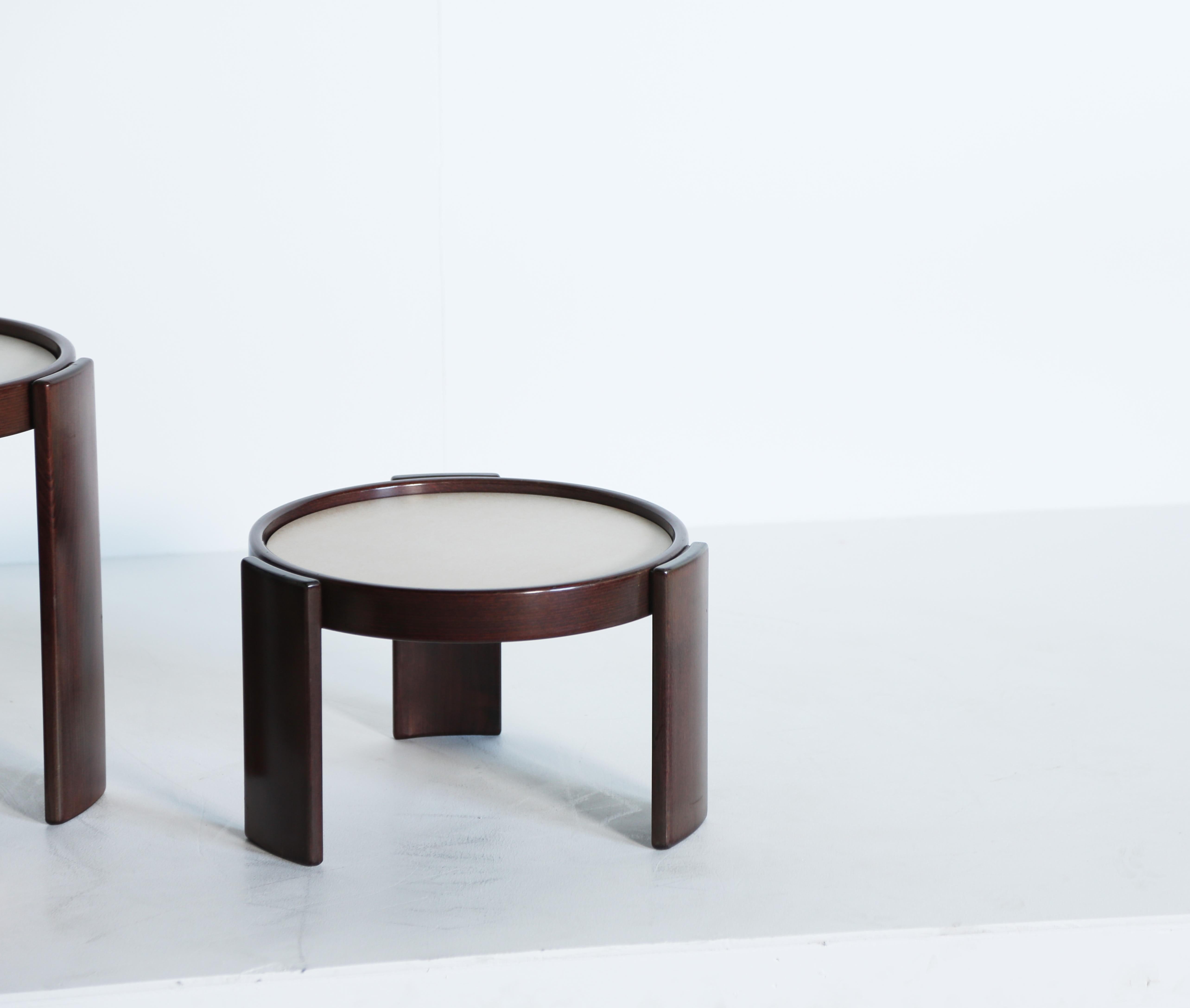 Laminate Gianfranco Frattini for Cassina Nesting / Stacking Tables, Italy, 1970s