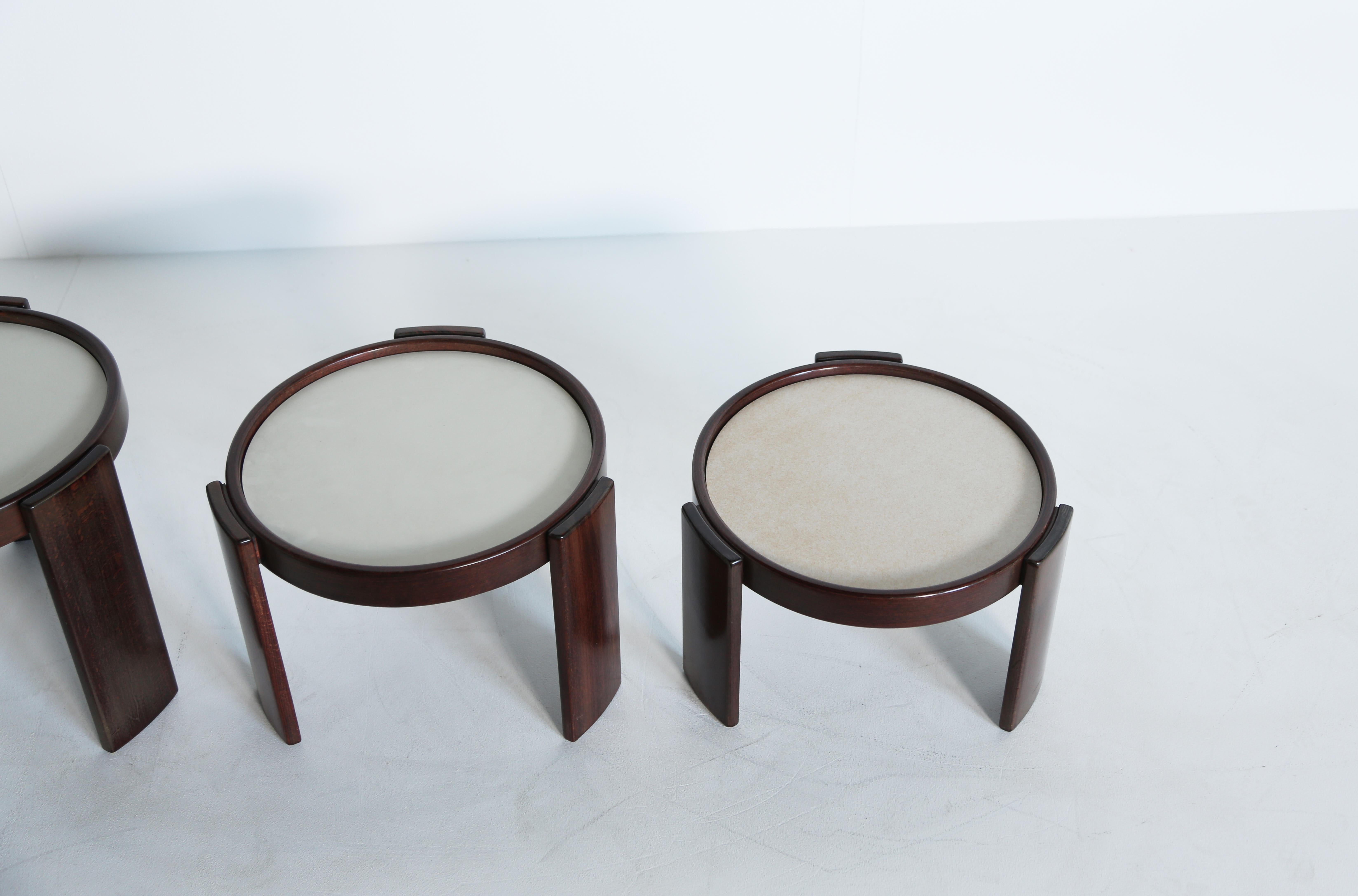 Gianfranco Frattini for Cassina Nesting / Stacking Tables, Italy, 1970s 1