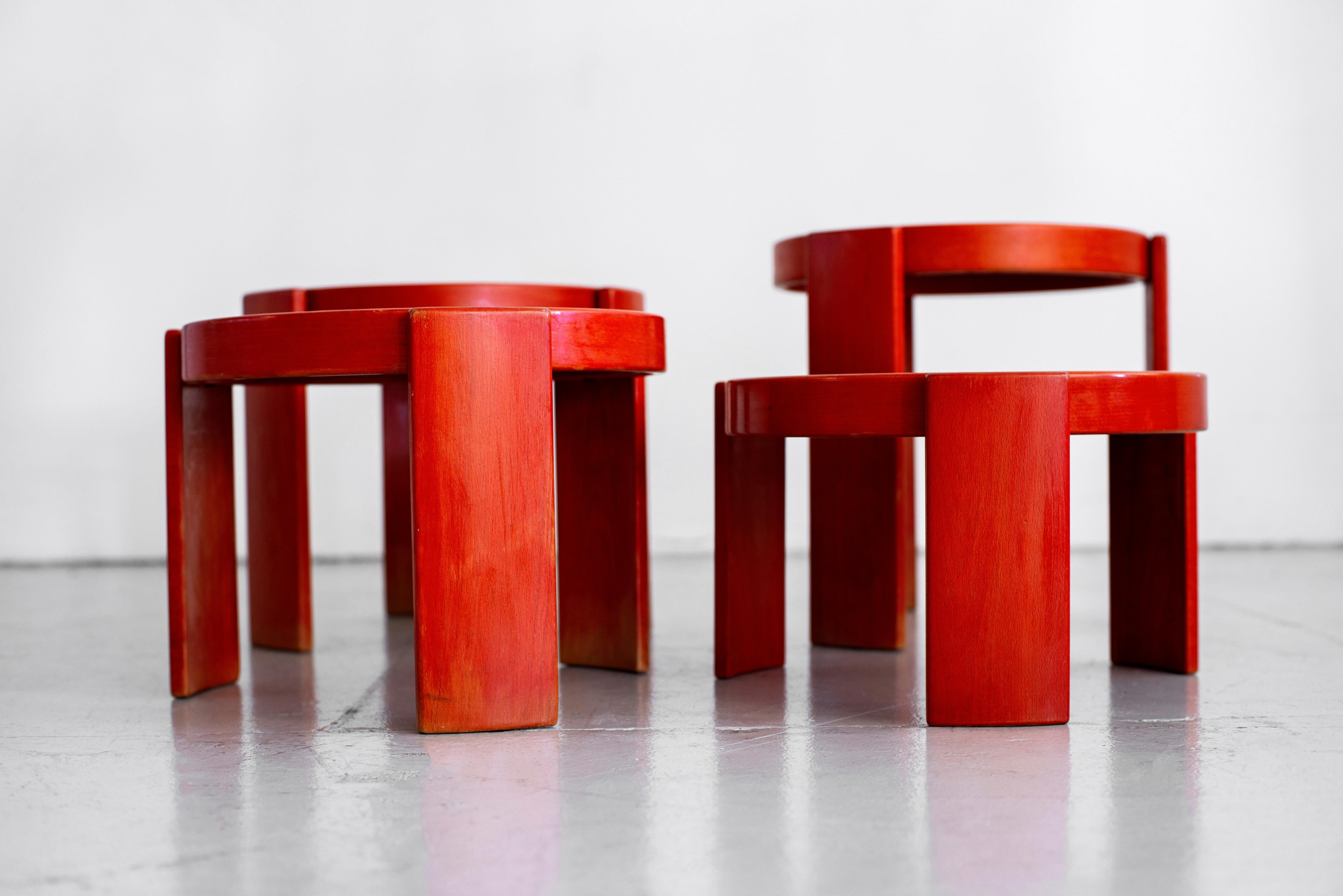 Italian Gianfranco Frattini for Cassina Nesting Tables