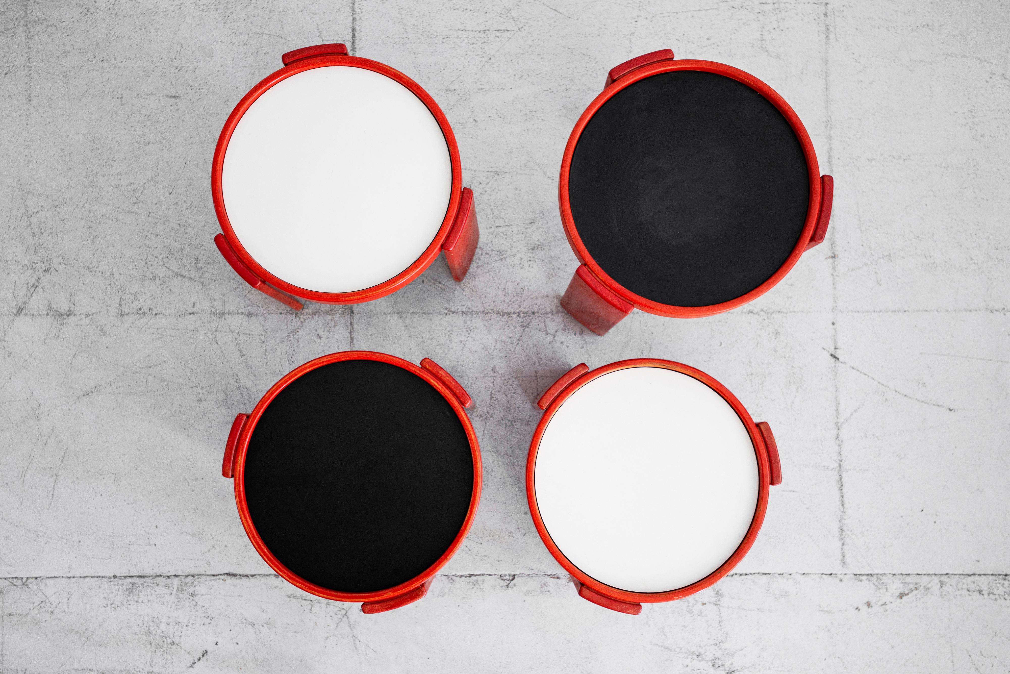Gianfranco Frattini for Cassina Nesting Tables In Good Condition In Beverly Hills, CA