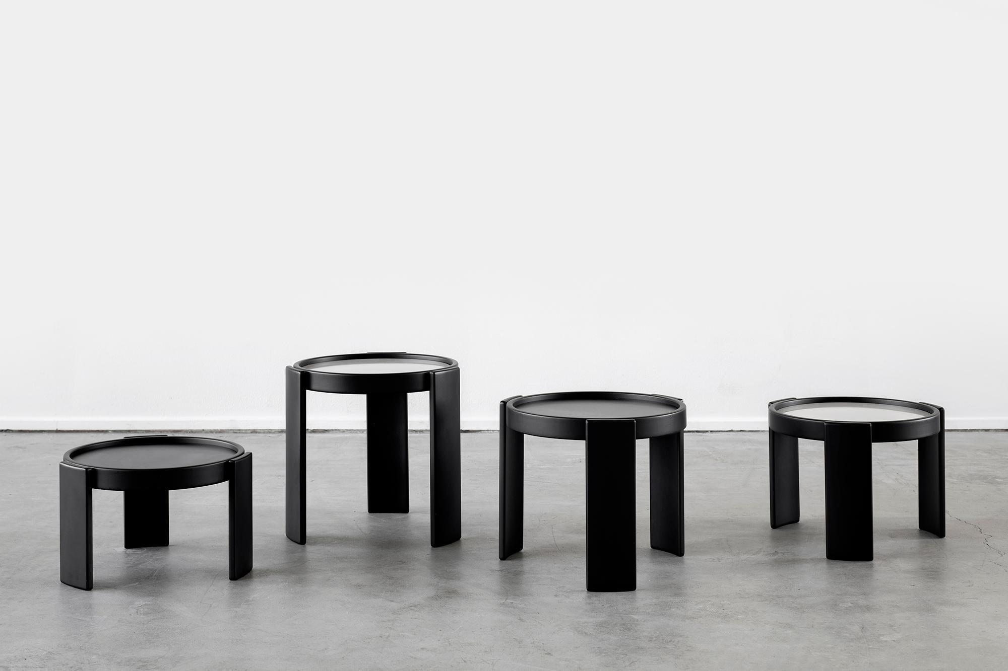 Gianfranco Frattini for Cassina Nesting Tables In Good Condition In Beverly Hills, CA