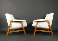 Gianfranco Frattini für Cassina, Paar Agnese-Loungesessel, Modell 849, 1950er Jahre