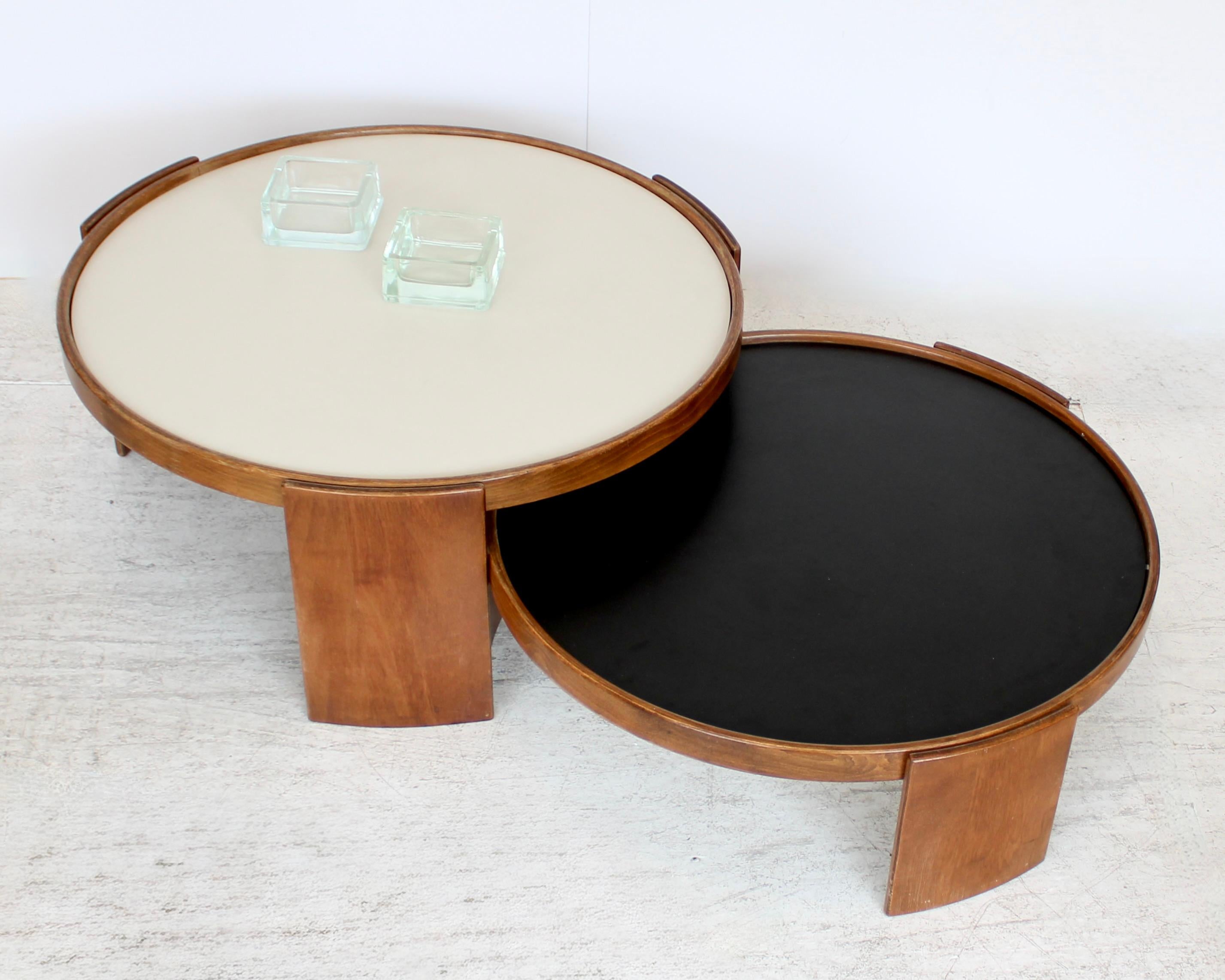 Gianfranco Frattini für Cassina Kaffee-Paar  Tische für Cassina Model No. 783 im Angebot 3