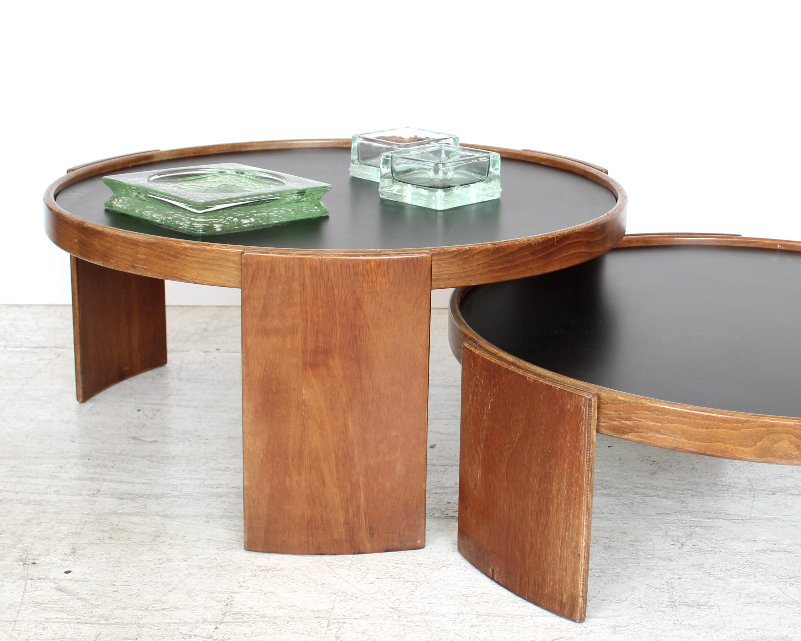 Gianfranco Frattini für Cassina Kaffee-Paar  Tische für Cassina Model No. 783 im Angebot 7