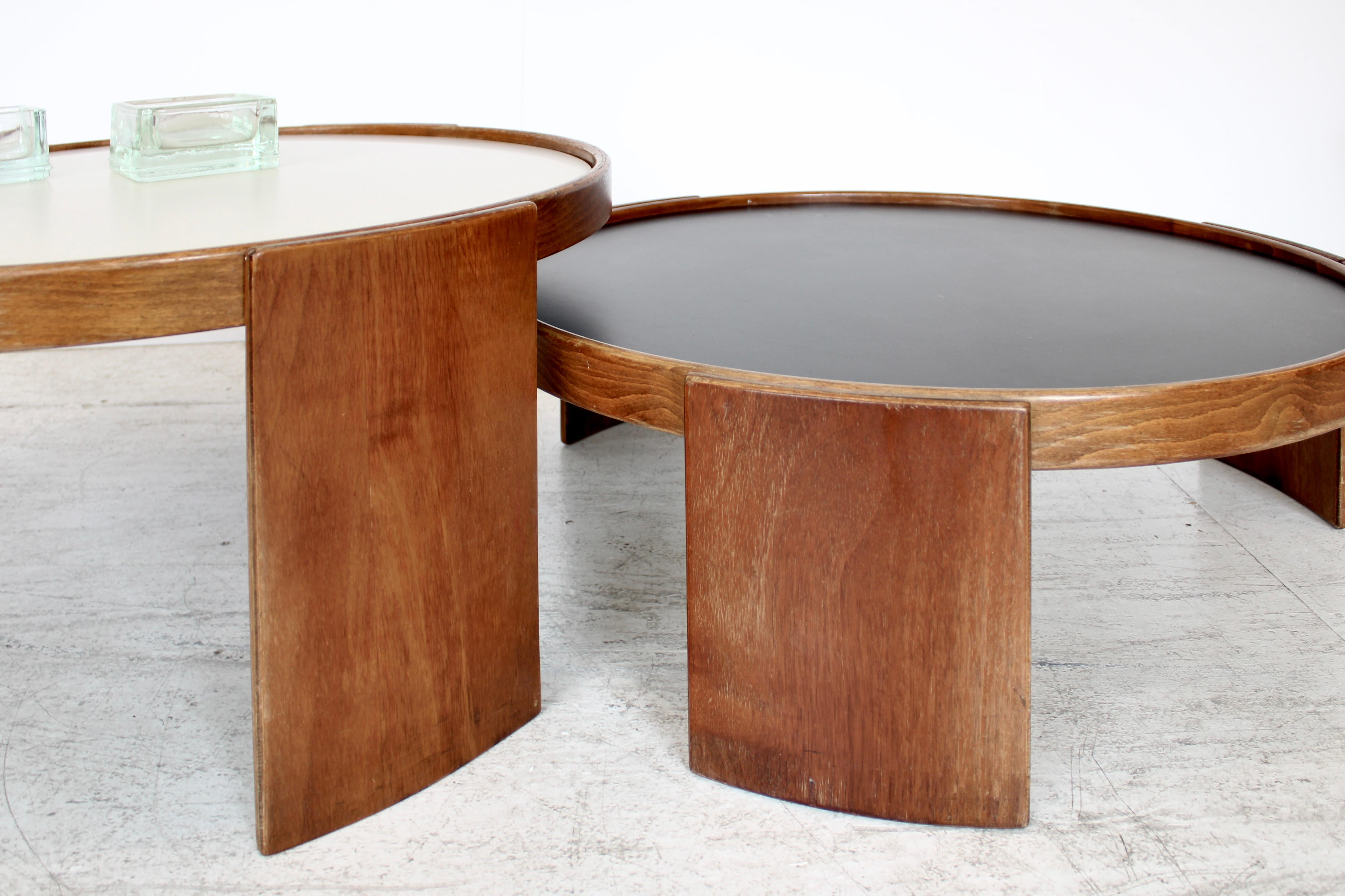 Gianfranco Frattini für Cassina Kaffee-Paar  Tische für Cassina Model No. 783 im Angebot 9