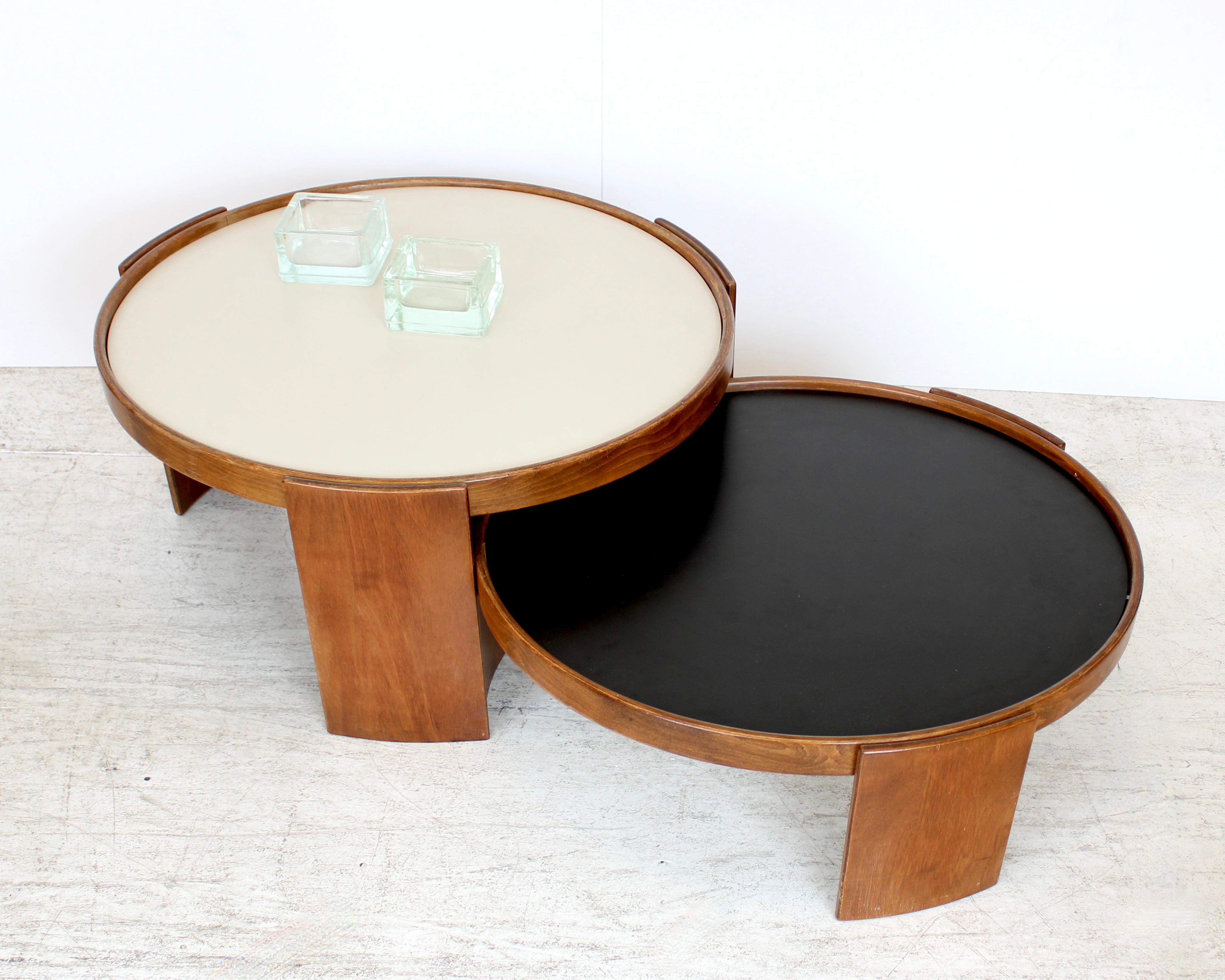Gianfranco Frattini für Cassina Kaffee-Paar  Tische für Cassina Model No. 783 (Italienisch) im Angebot