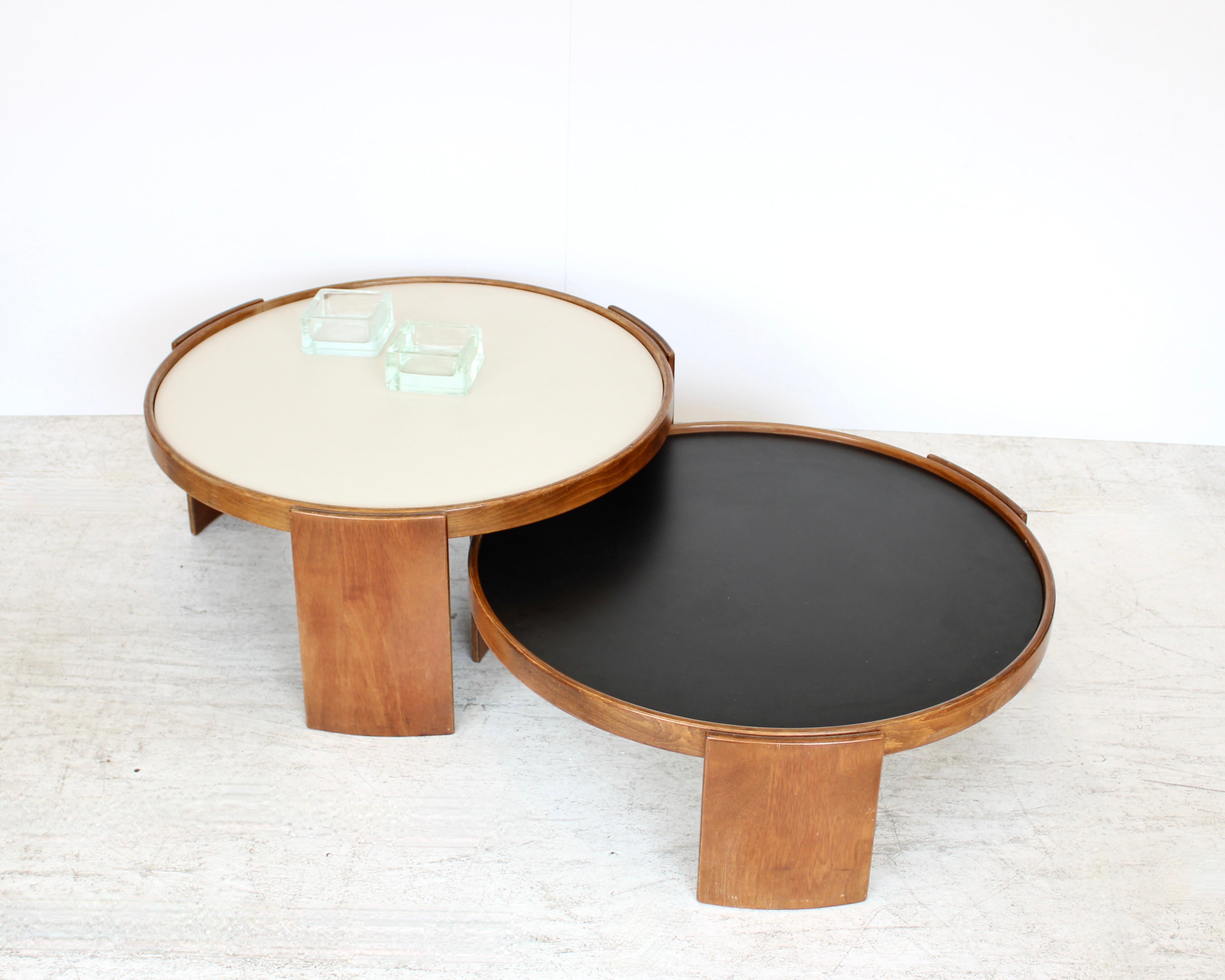 Gianfranco Frattini für Cassina Kaffee-Paar  Tische für Cassina Model No. 783 im Zustand „Gut“ im Angebot in Chicago, IL