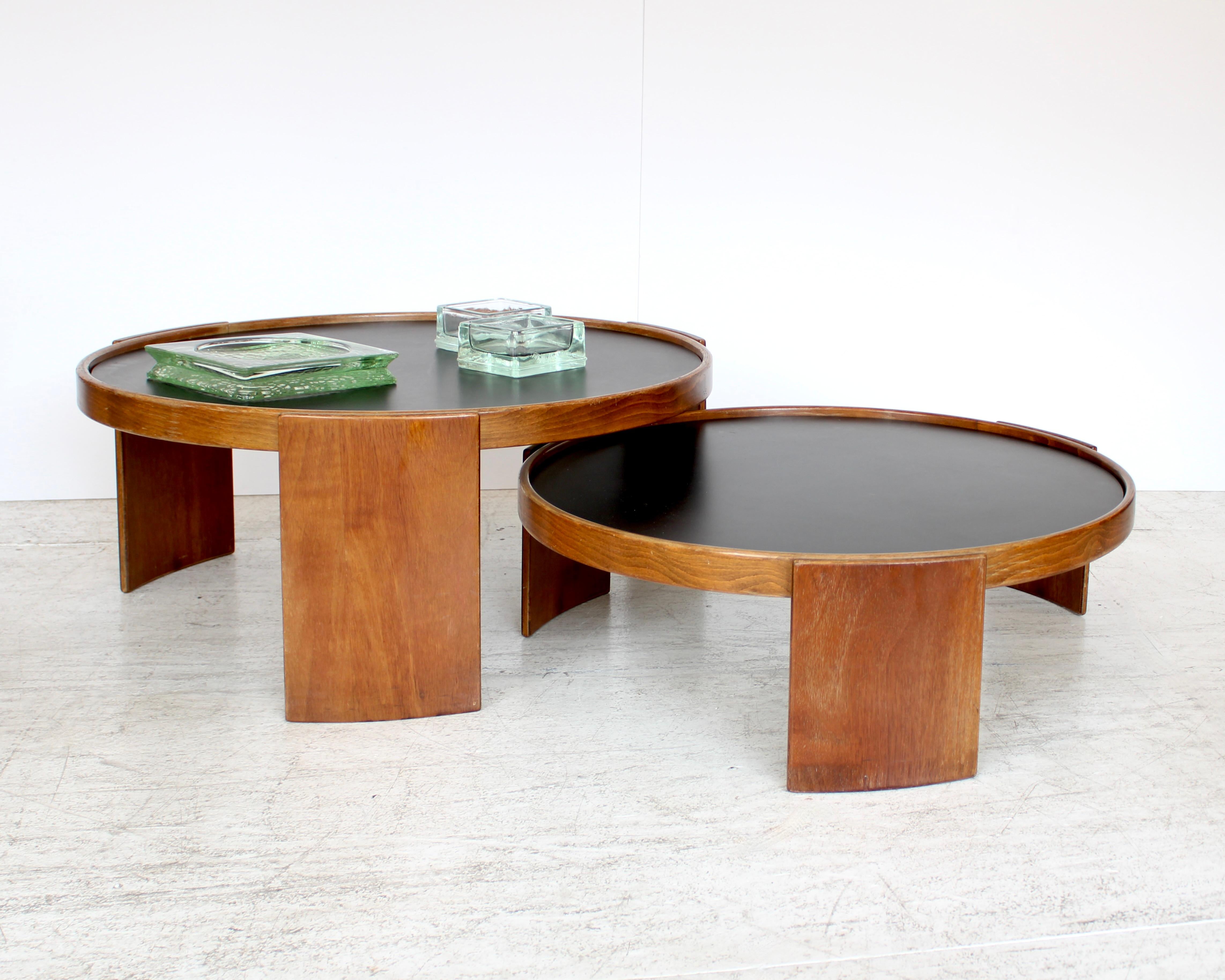 Gianfranco Frattini für Cassina Kaffee-Paar  Tische für Cassina Model No. 783 im Angebot 2
