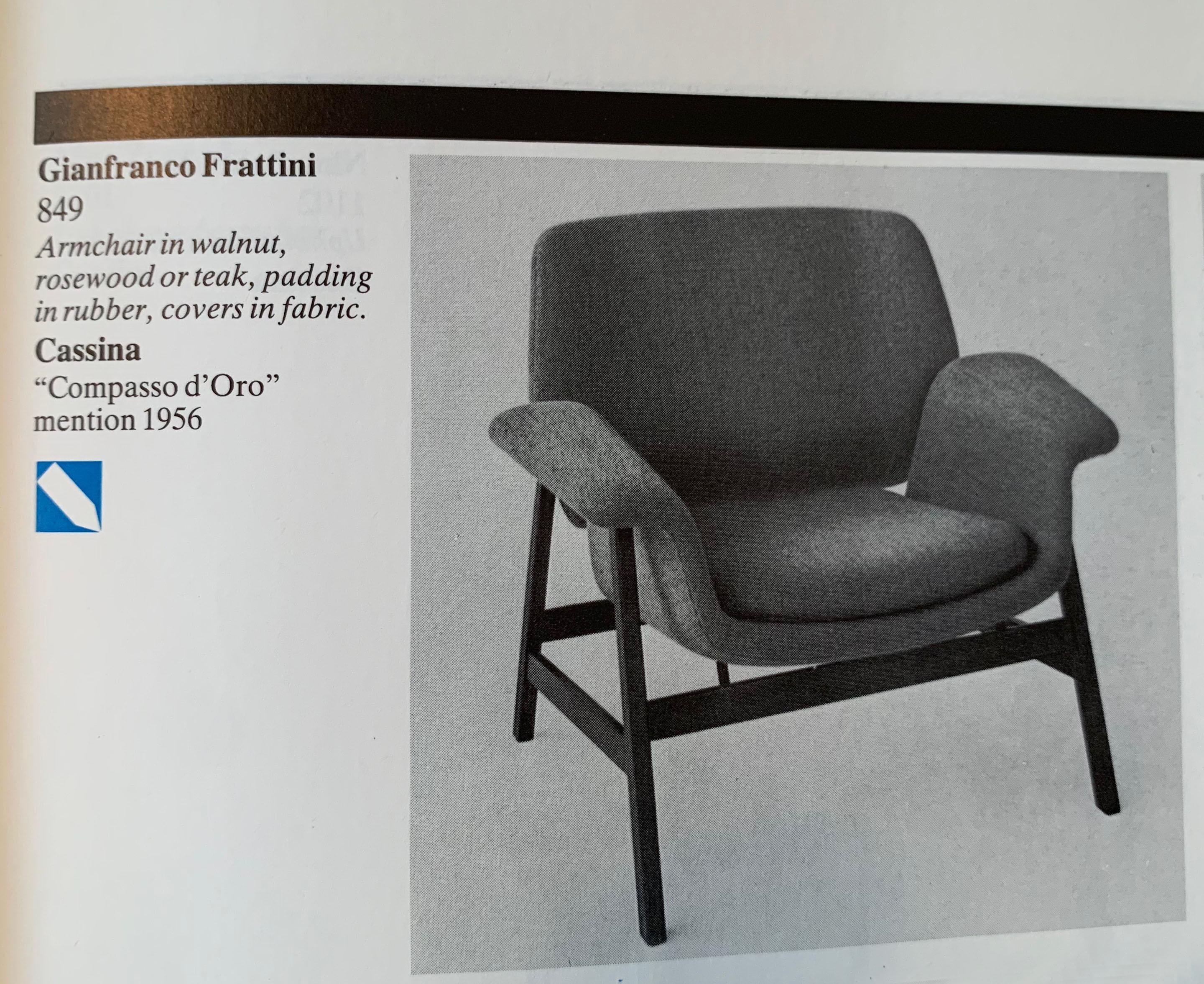 Ensemble de 2 chaises « Modèle 849 » de Gianfranco Frattini pour Cassina, 1958 en vente 10
