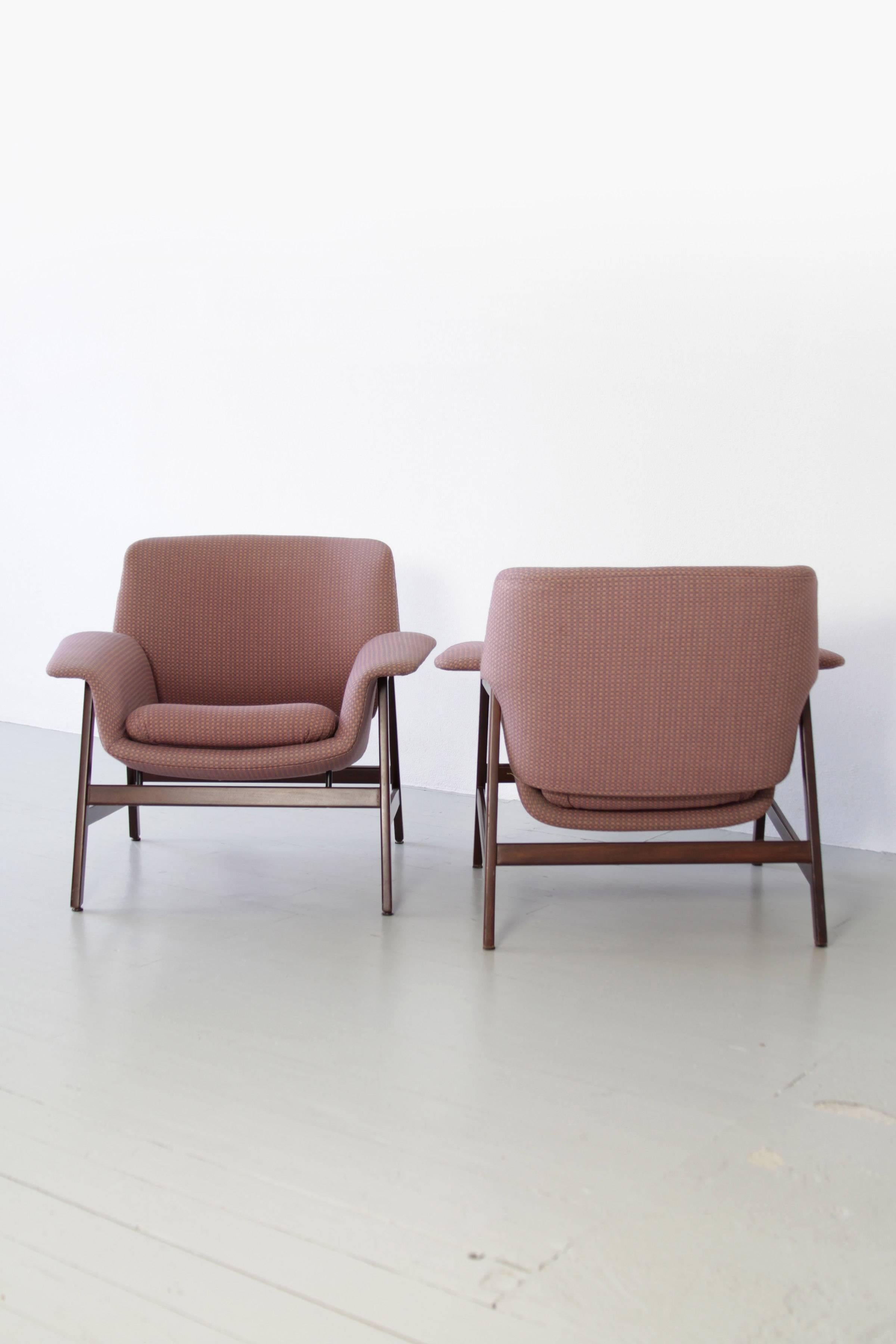 italien Ensemble de 2 chaises « Modèle 849 » de Gianfranco Frattini pour Cassina, 1958 en vente