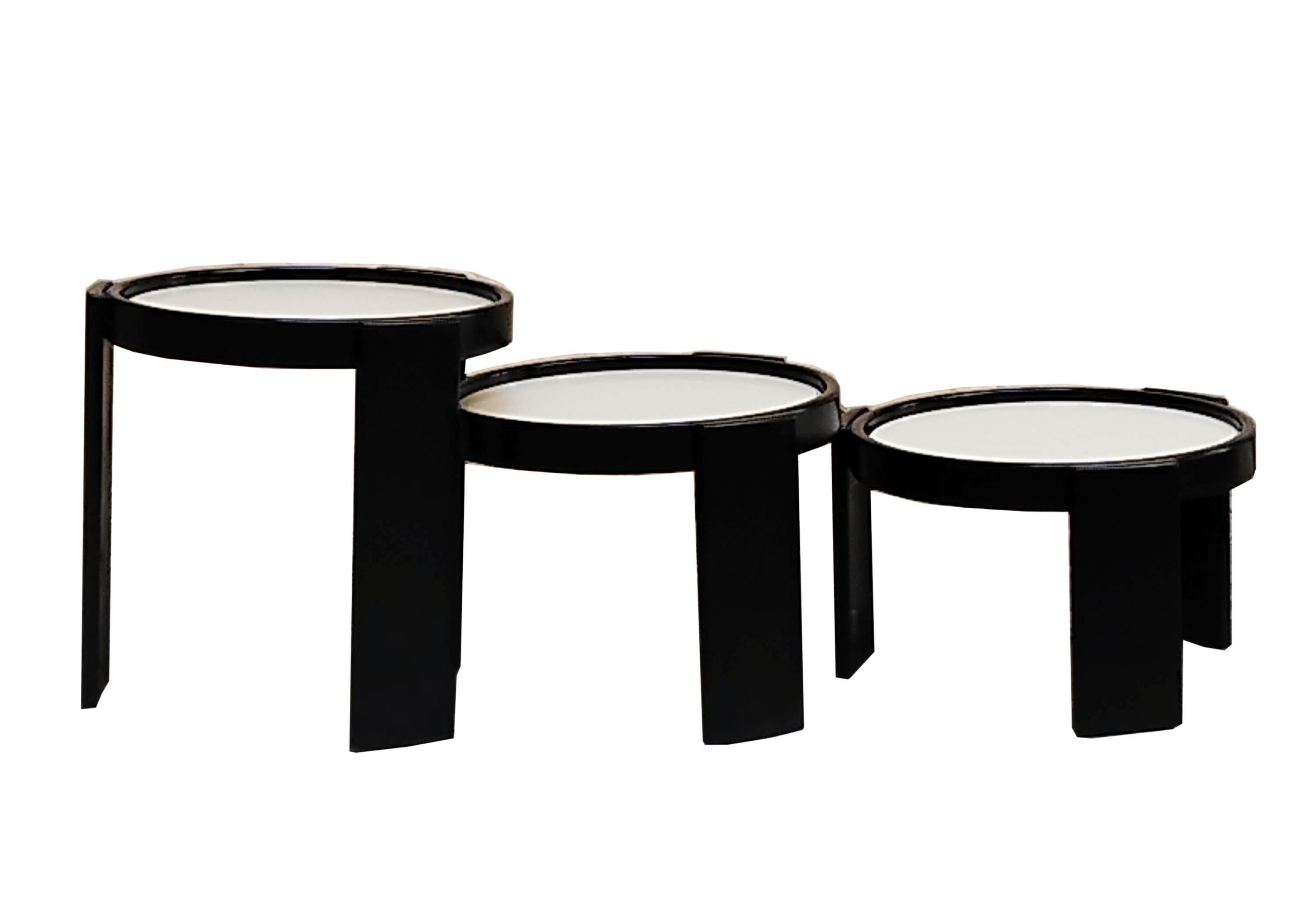 Italian Gianfranco Frattini for Cassina Set of 3 