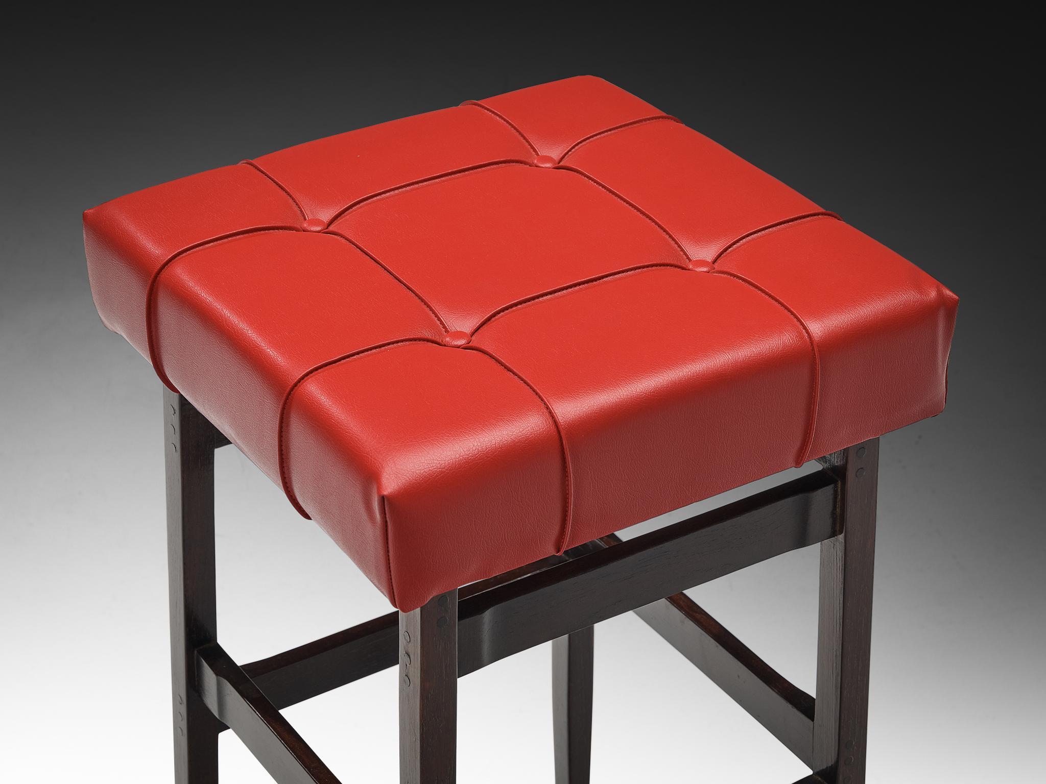 Mid-Century Modern Gianfranco Frattini for Cassina Set of Eight Barstools Walnut For Sale