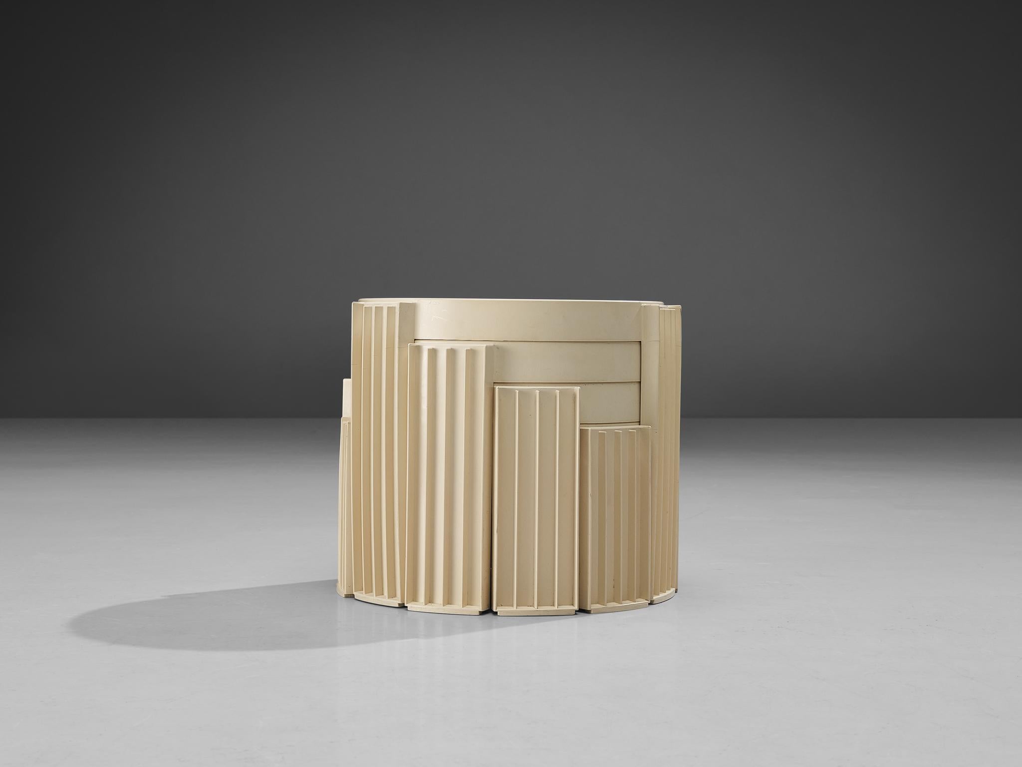 Mid-Century Modern Gianfranco Frattini for Cassina Set of Four 'Marema' Nesting Tables