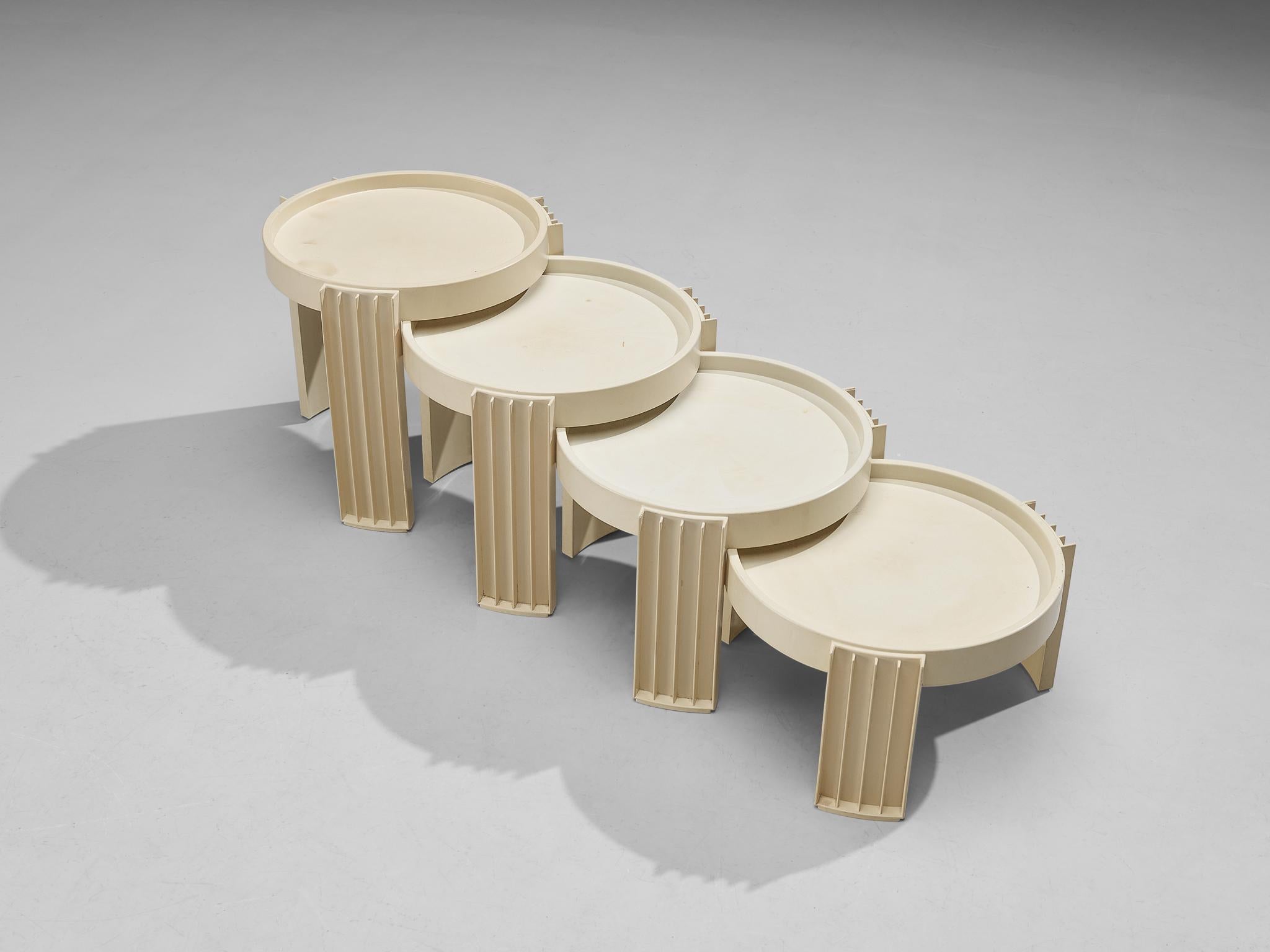 Gianfranco Frattini for Cassina Set of Four 'Marema' Nesting Tables 2