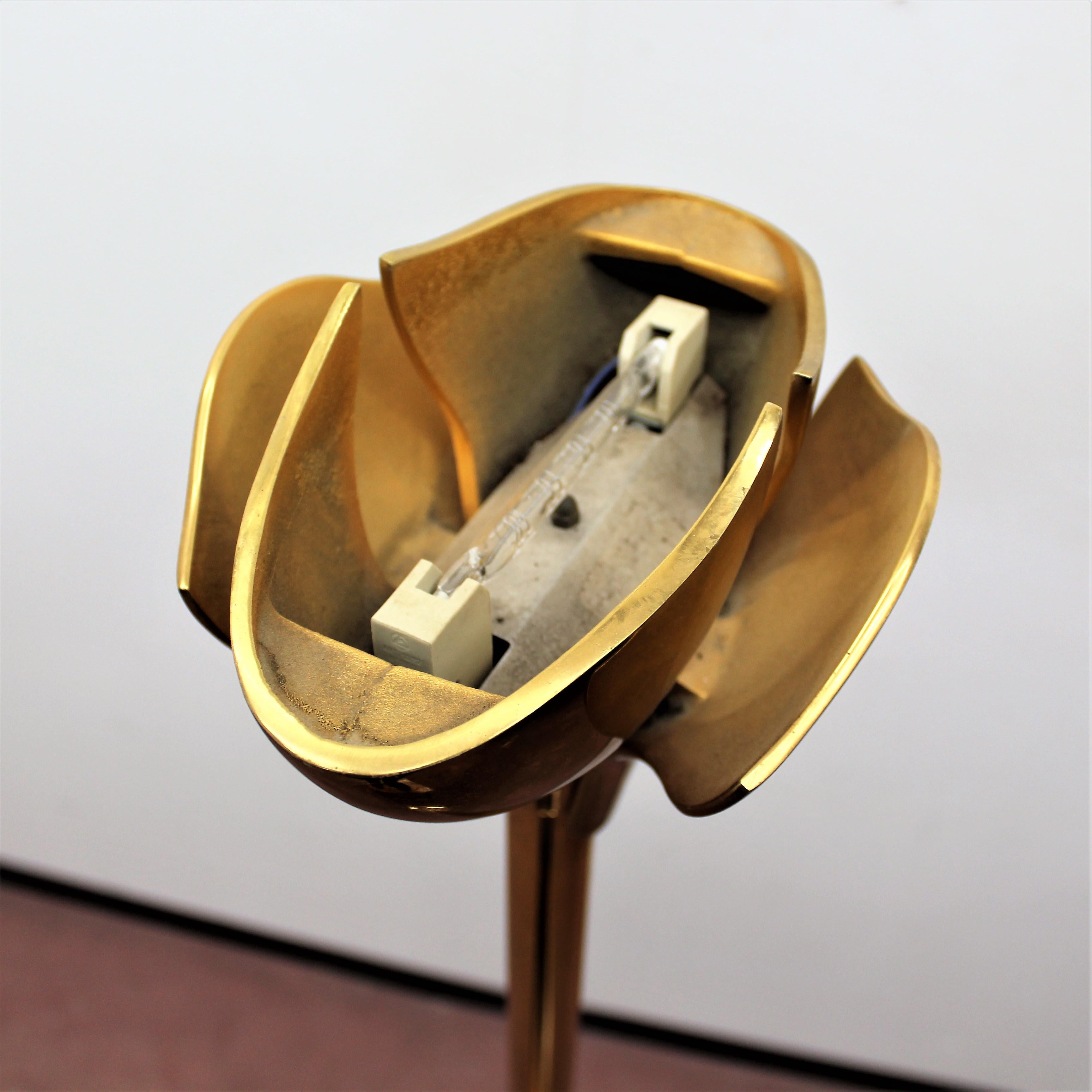 20th Century Modern Design Gianfranco Frattini for Relco  Brass Floor Lamp 80s 5