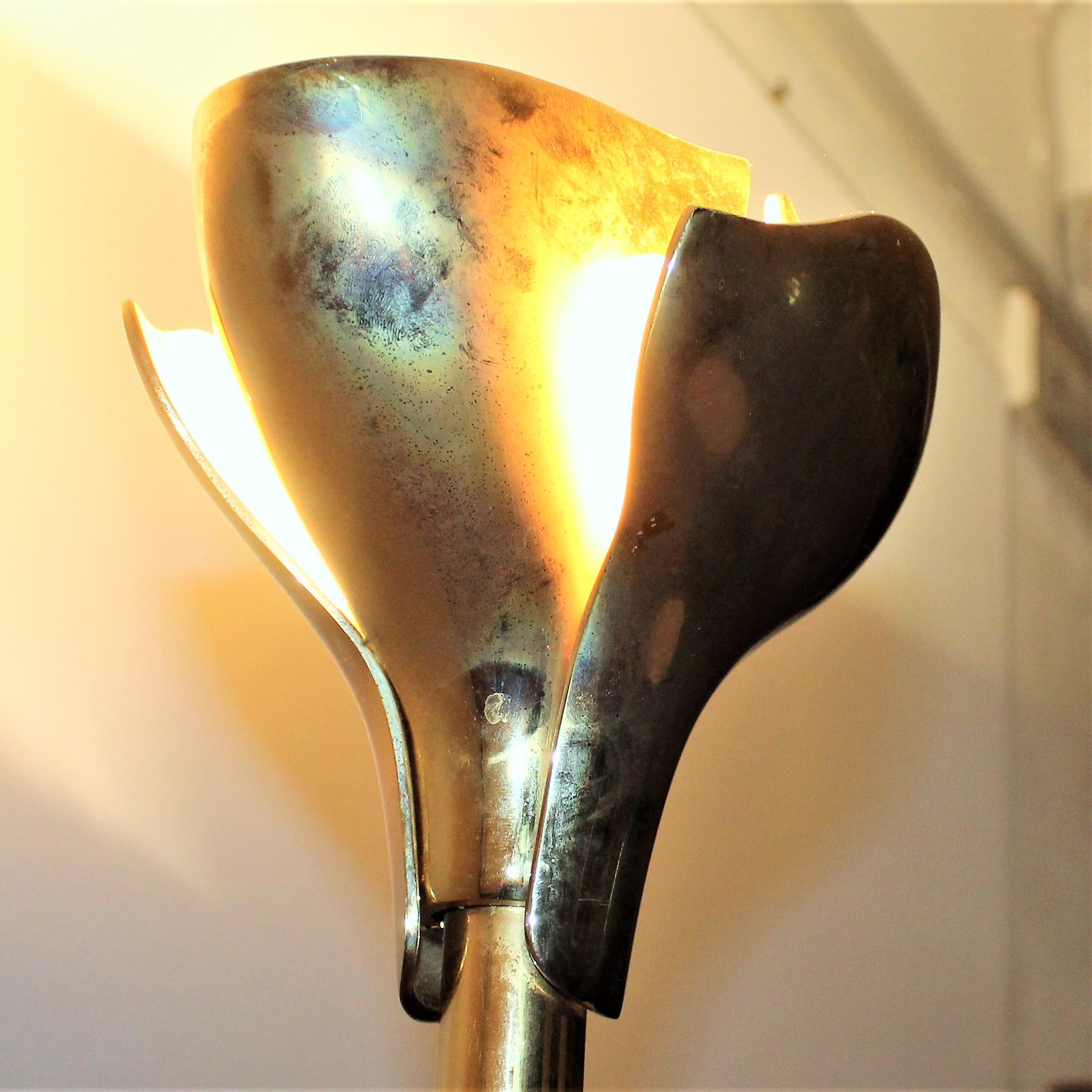 20th Century Modern Design Gianfranco Frattini for Relco  Brass Floor Lamp 80s 1