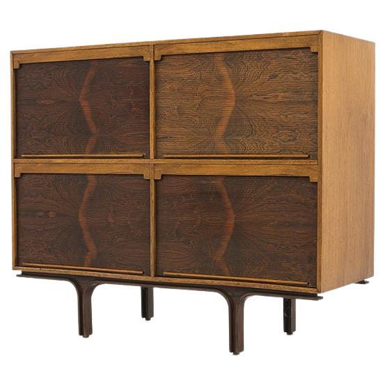 Gianfranco Frattini für Bernini, Italien, Highboard Modell 504, Rio-Rosenholz 