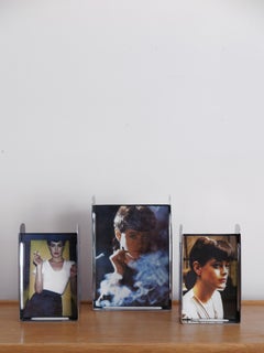 Italienischer verchromter Fotorahmen von Gianfranco Frattini für Progetti, 1970er Jahre