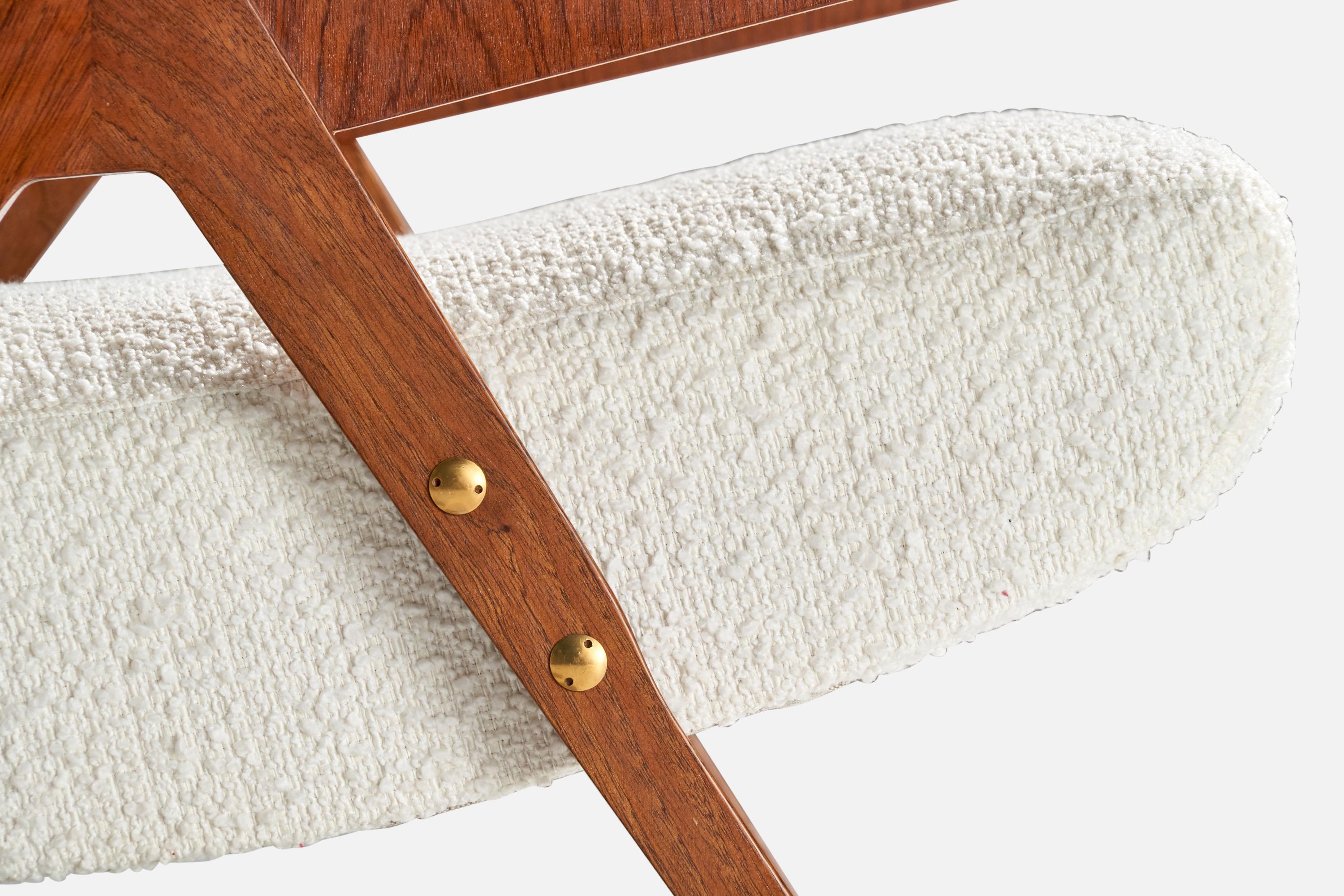 Gianfranco Frattini, Lounge Chairs, Plywood, Fabric, Italy, 1950s For Sale 6