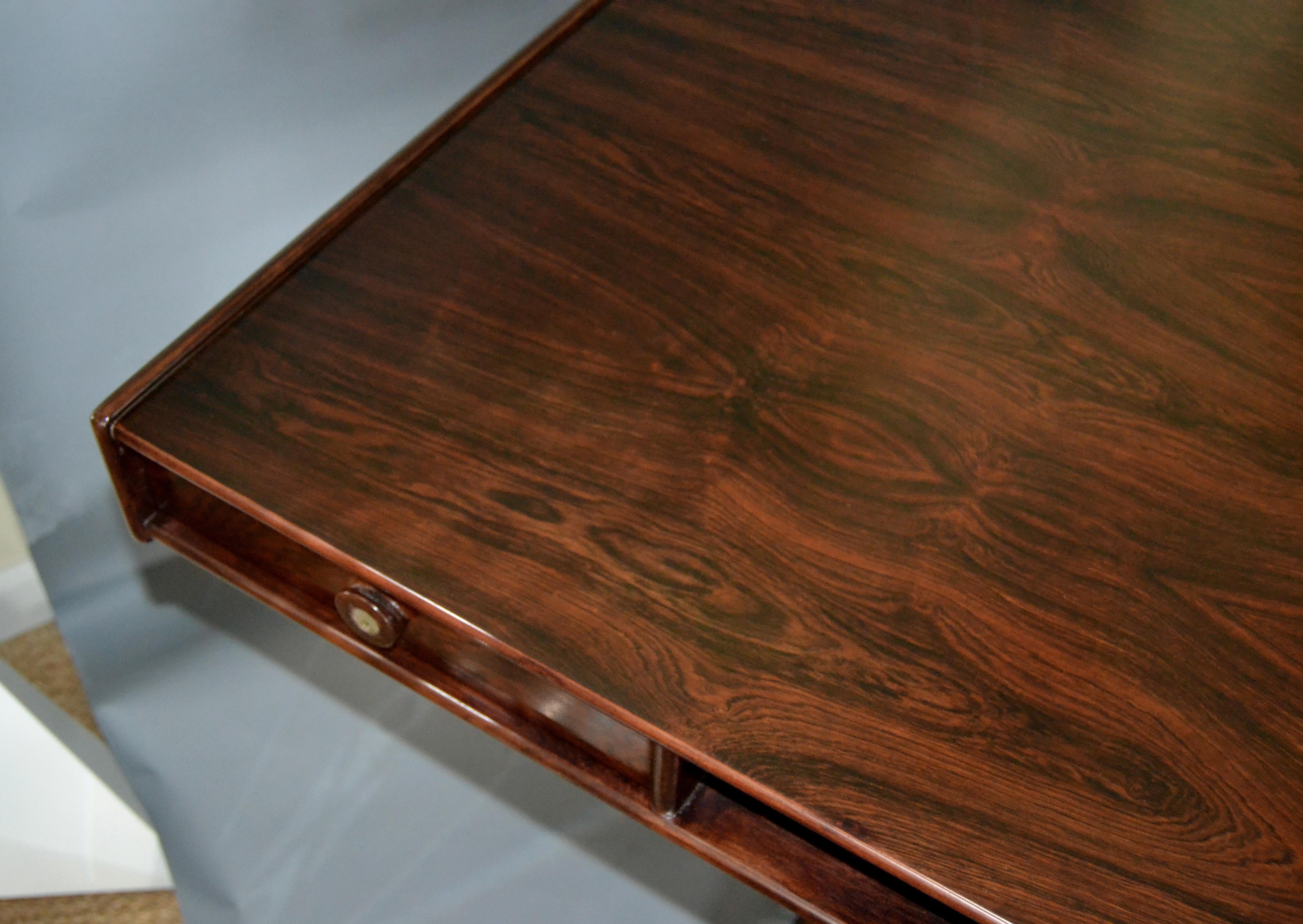 Gianfranco Frattini Mid-Century Modern Rosewood Desk Writing Table Bernini Italy 5
