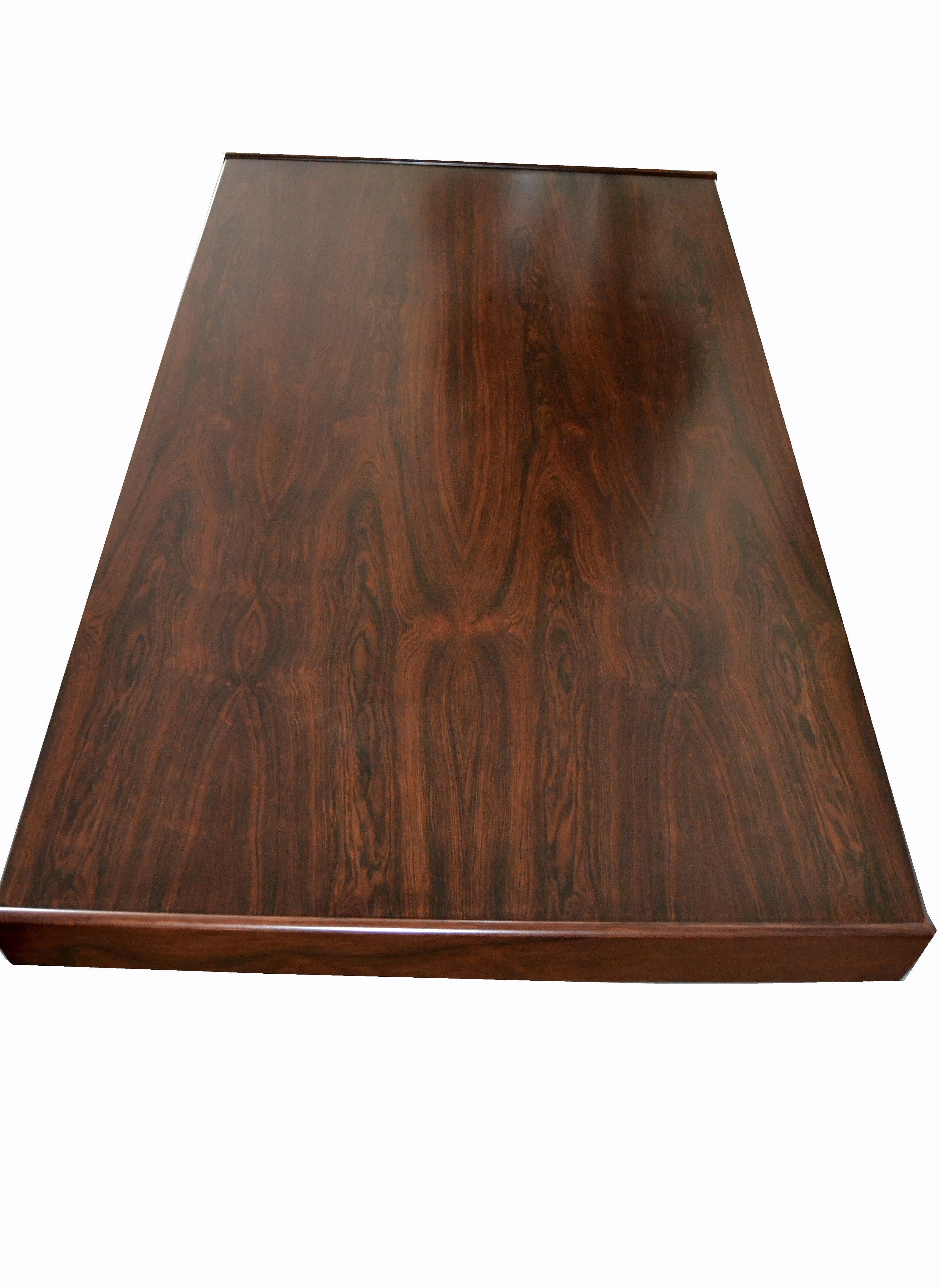Gianfranco Frattini Mid-Century Modern Rosewood Desk Writing Table Bernini Italy 2