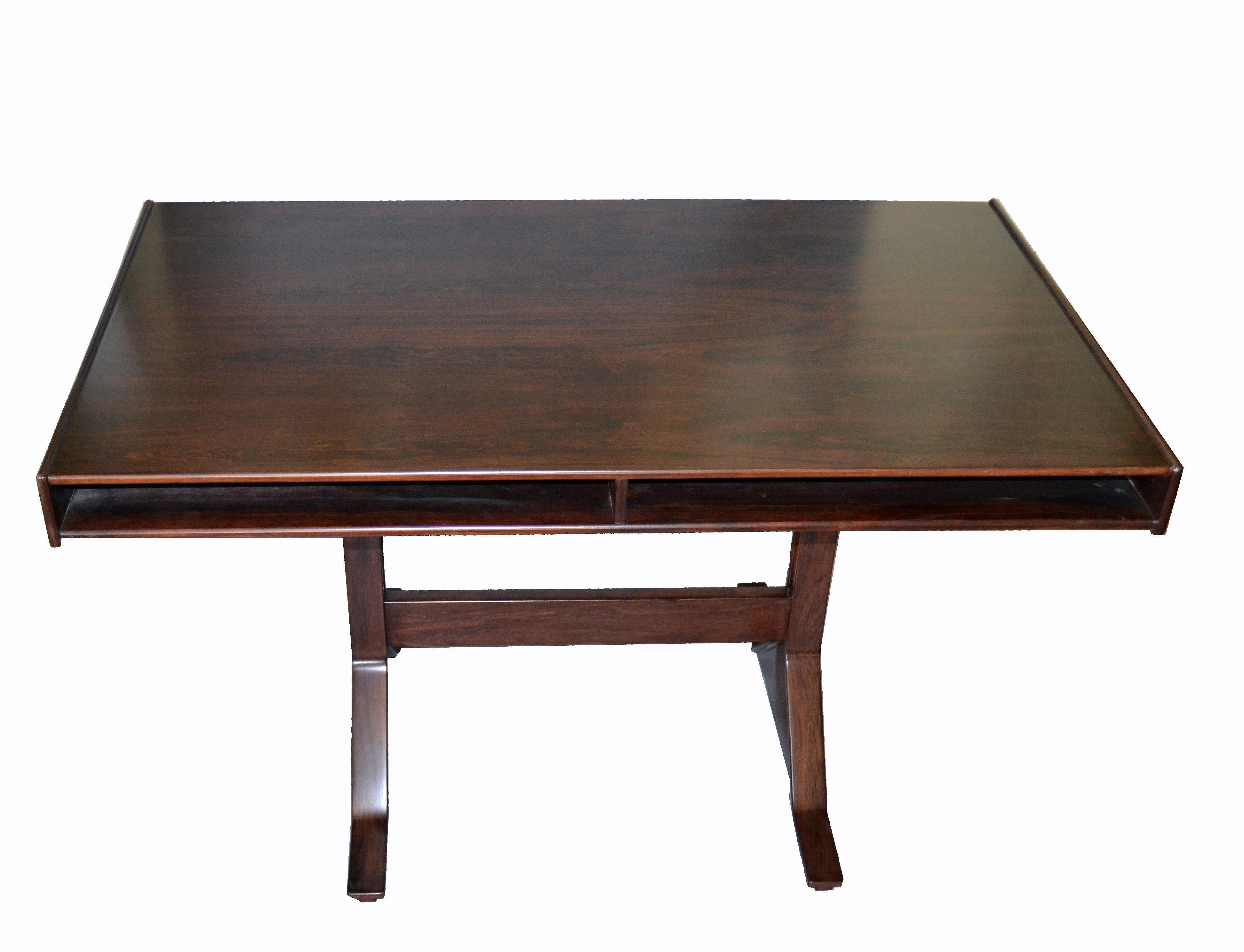 Gianfranco Frattini Mid-Century Modern Rosewood Desk Writing Table Bernini Italy 4