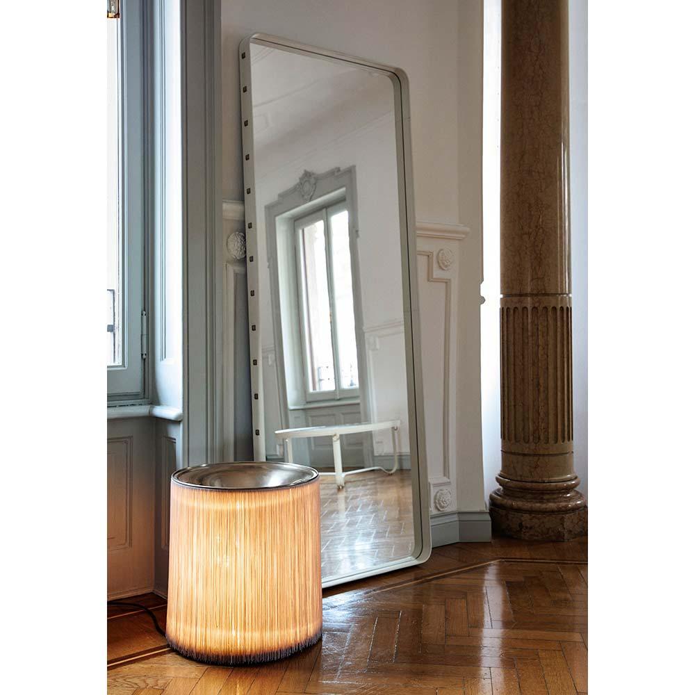 Gianfranco Frattini Model 597 Floor Lamp Cream Fringe Aluminium for GUBI In New Condition For Sale In New York, NY