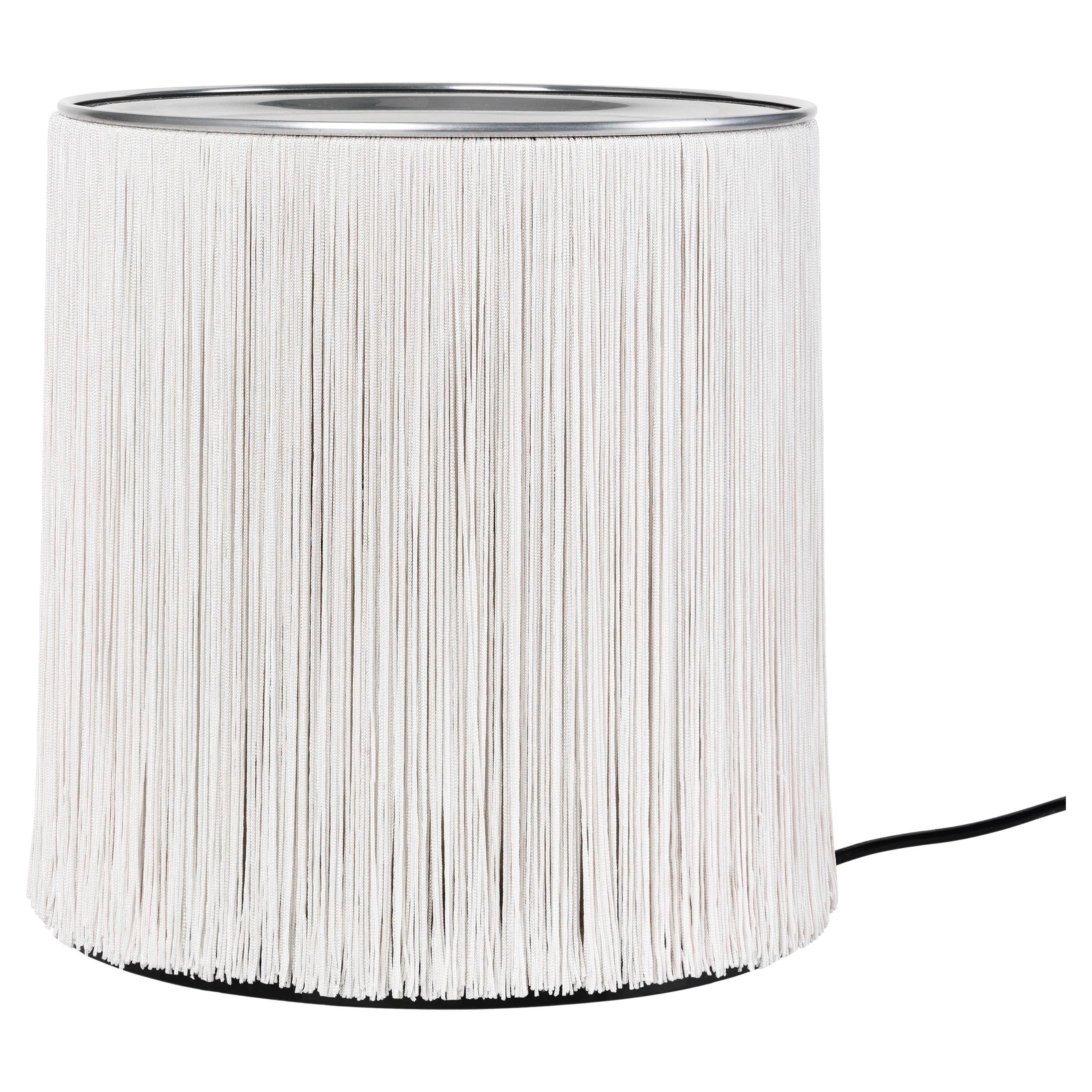 Gianfranco Frattini Model 597 Floor Lamp Cream Fringe Aluminium for GUBI