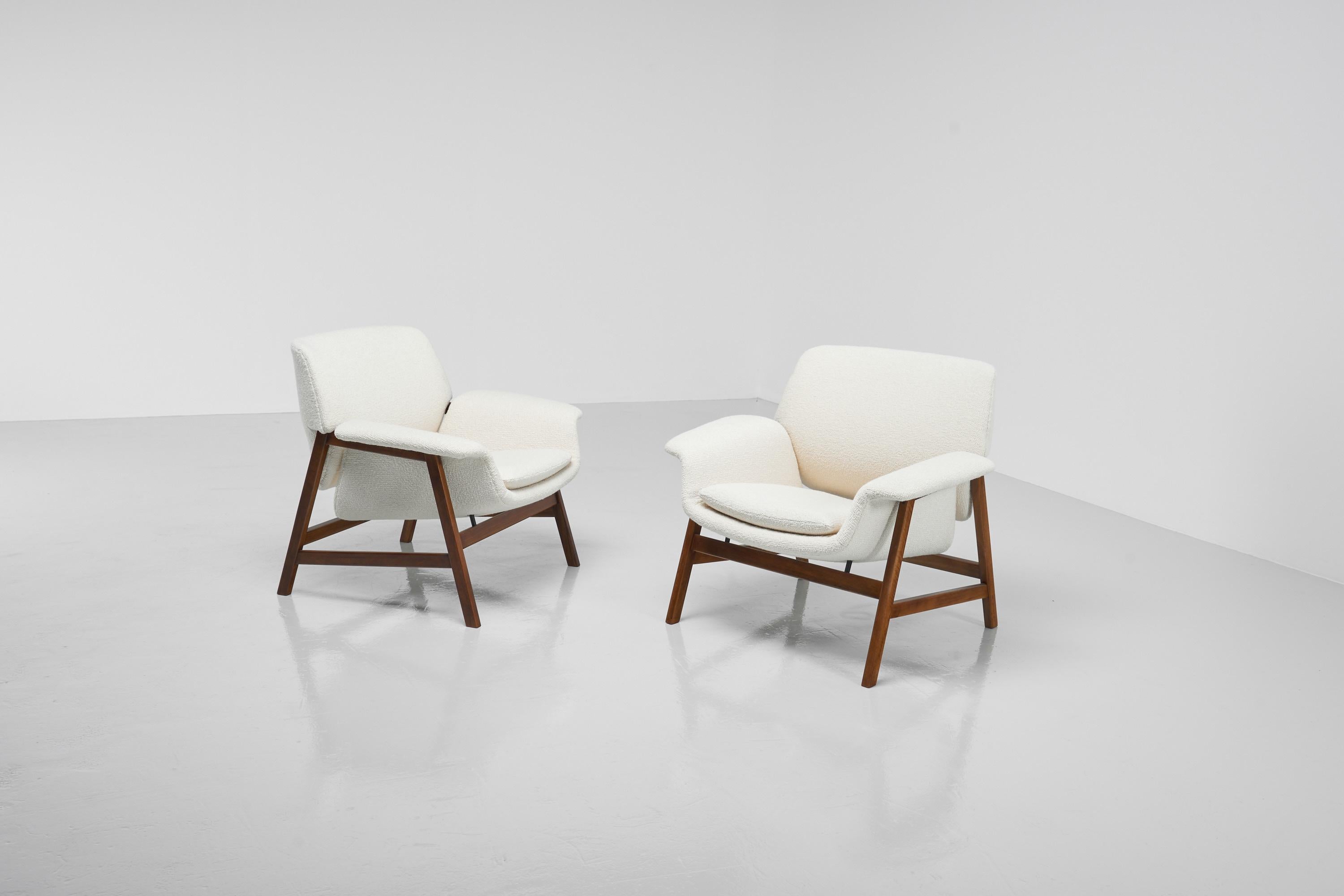 Mid-Century Modern Gianfranco Frattini model 849 chairs Cassina Italy 1956