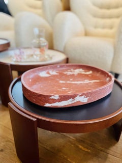 Gianfranco Frattini Nest of 4 Tables in Stained Walnut