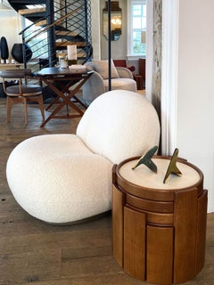 Gianfranco Frattini Nest of Four Low Tables in Beechwood Stained Walnut