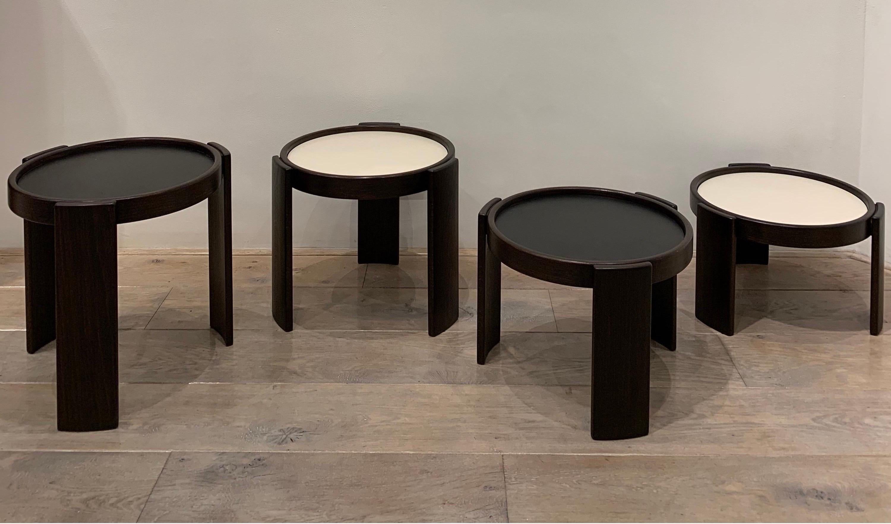 Gianfranco Frattini Nesting Tables, circa 1960s, Cassina In Good Condition In Brussels, BE