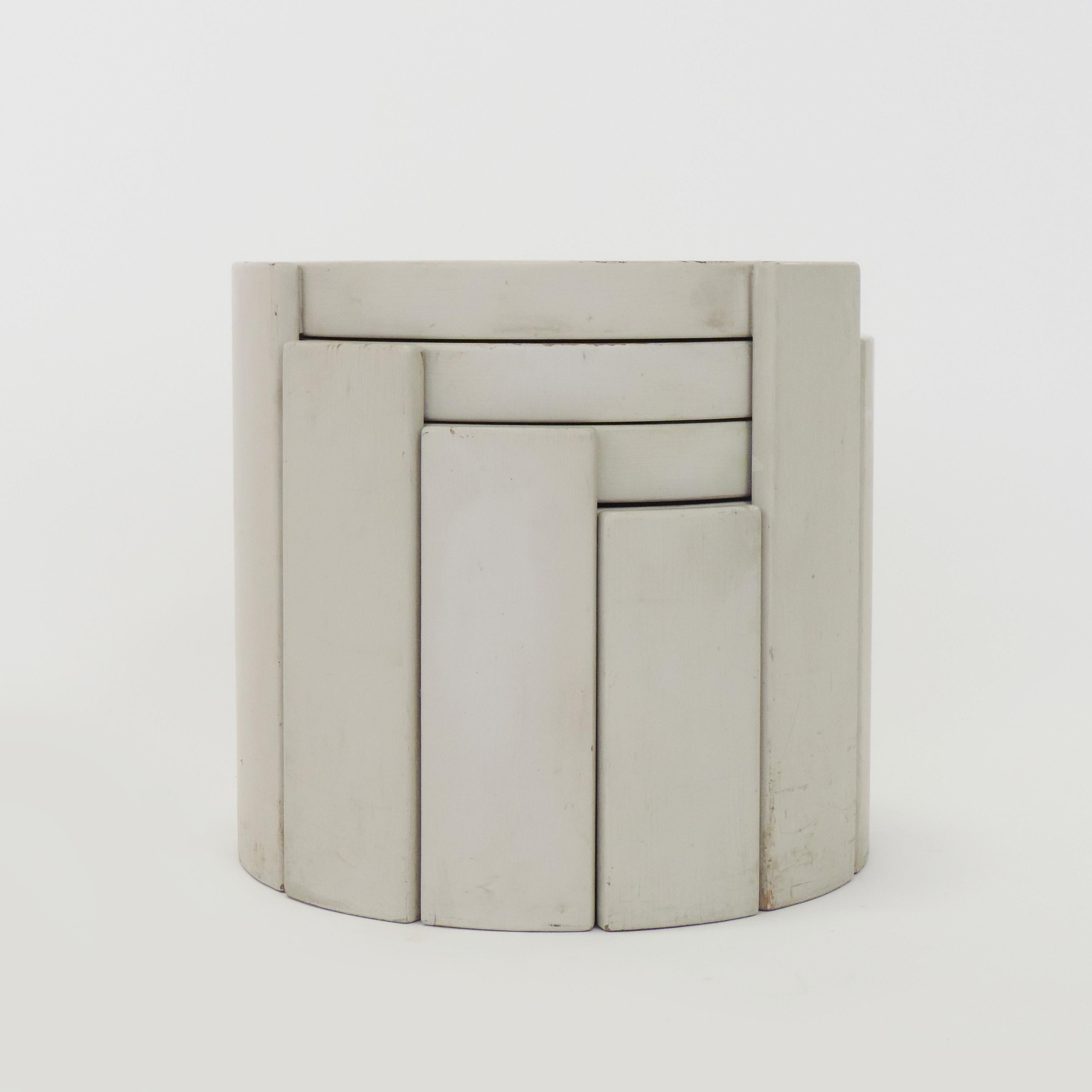 Gianfranco Frattini Nesting Tables for Cassina, Italy, 1966 In Good Condition In Milan, IT
